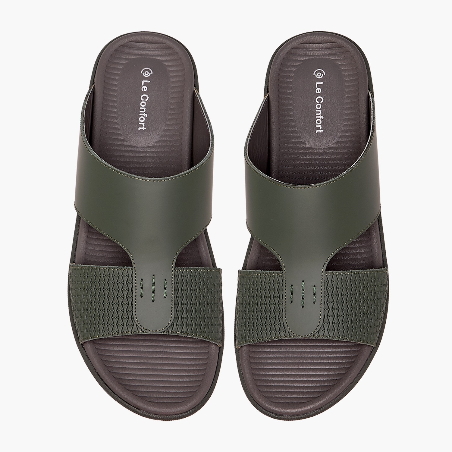 Le Confort Men Textured Leather Arabic Sandals-men-shoes-sandals-image-1