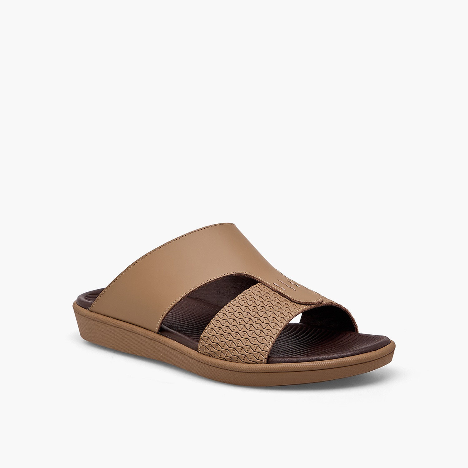 Le Confort Men Textured Leather Arabic Sandals-men-shoes-sandals-image-2