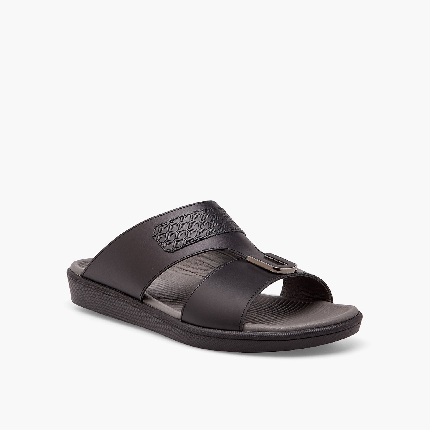 Le Confort Men Textured Leather Arabic Sandals-men-shoes-sandals-image-2