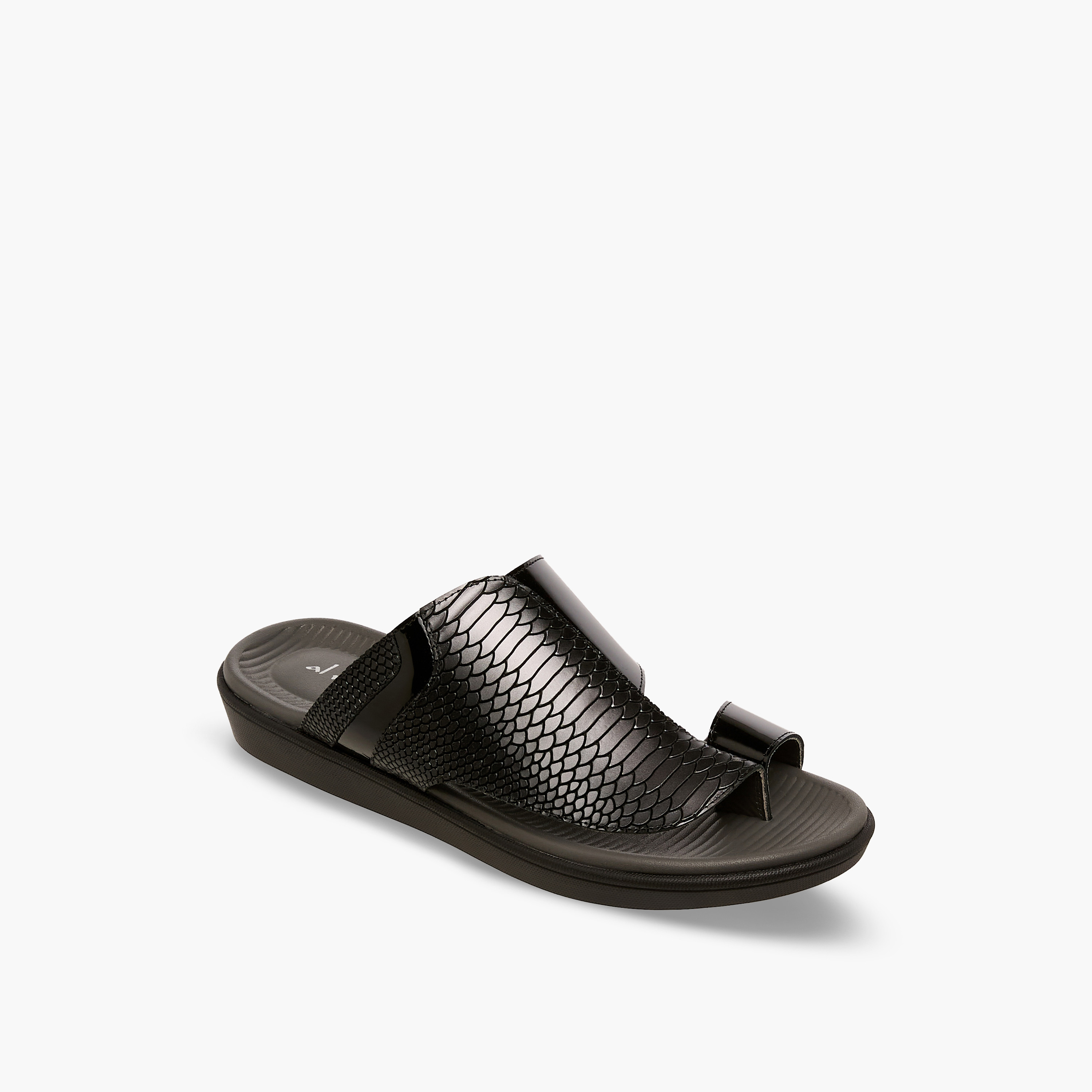 Al Waha Men Toe Loop Detail Leather Arabic Sandals-men-shoes-sandals-image-2