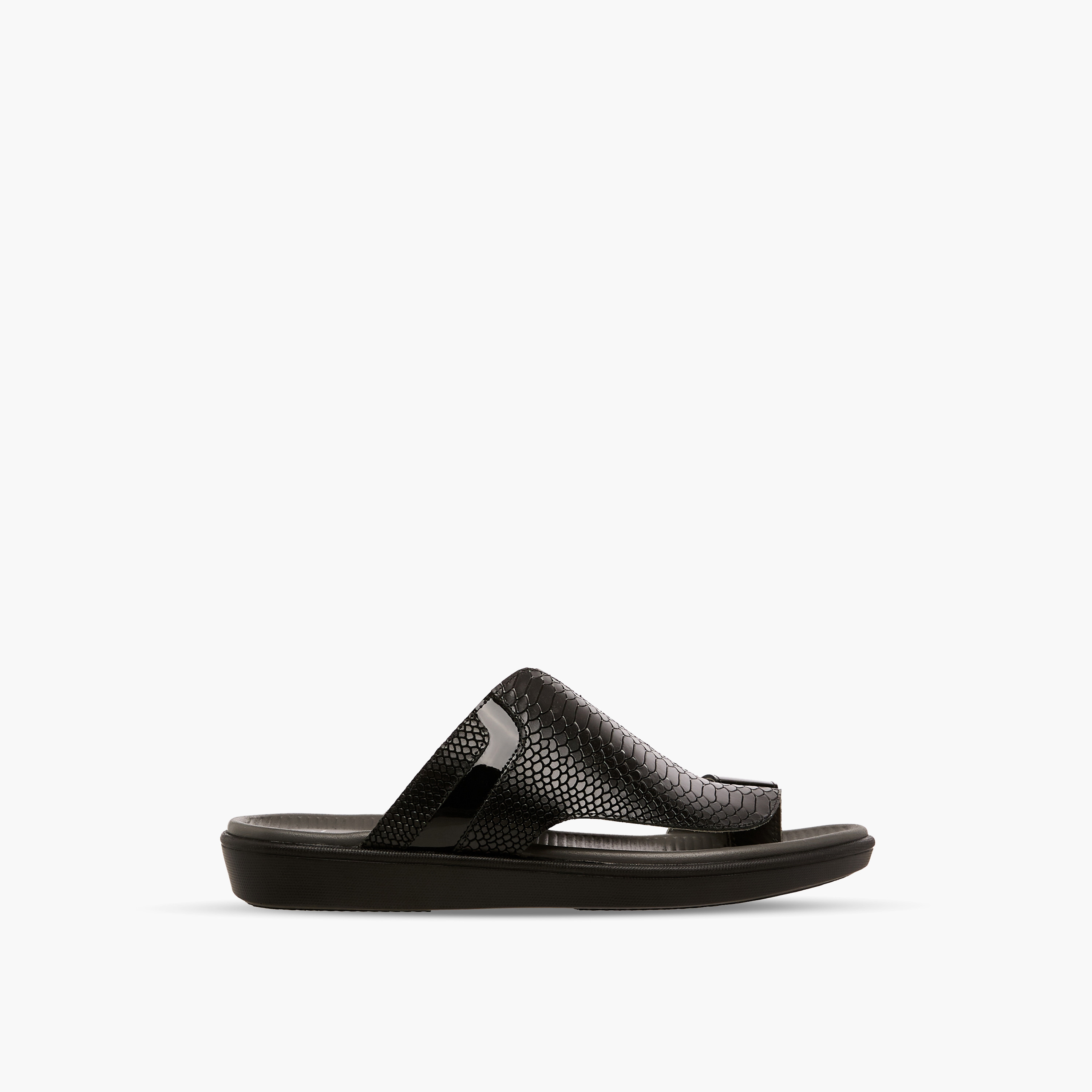 Al Waha Men Toe Loop Detail Leather Arabic Sandals-men-shoes-sandals-image-3