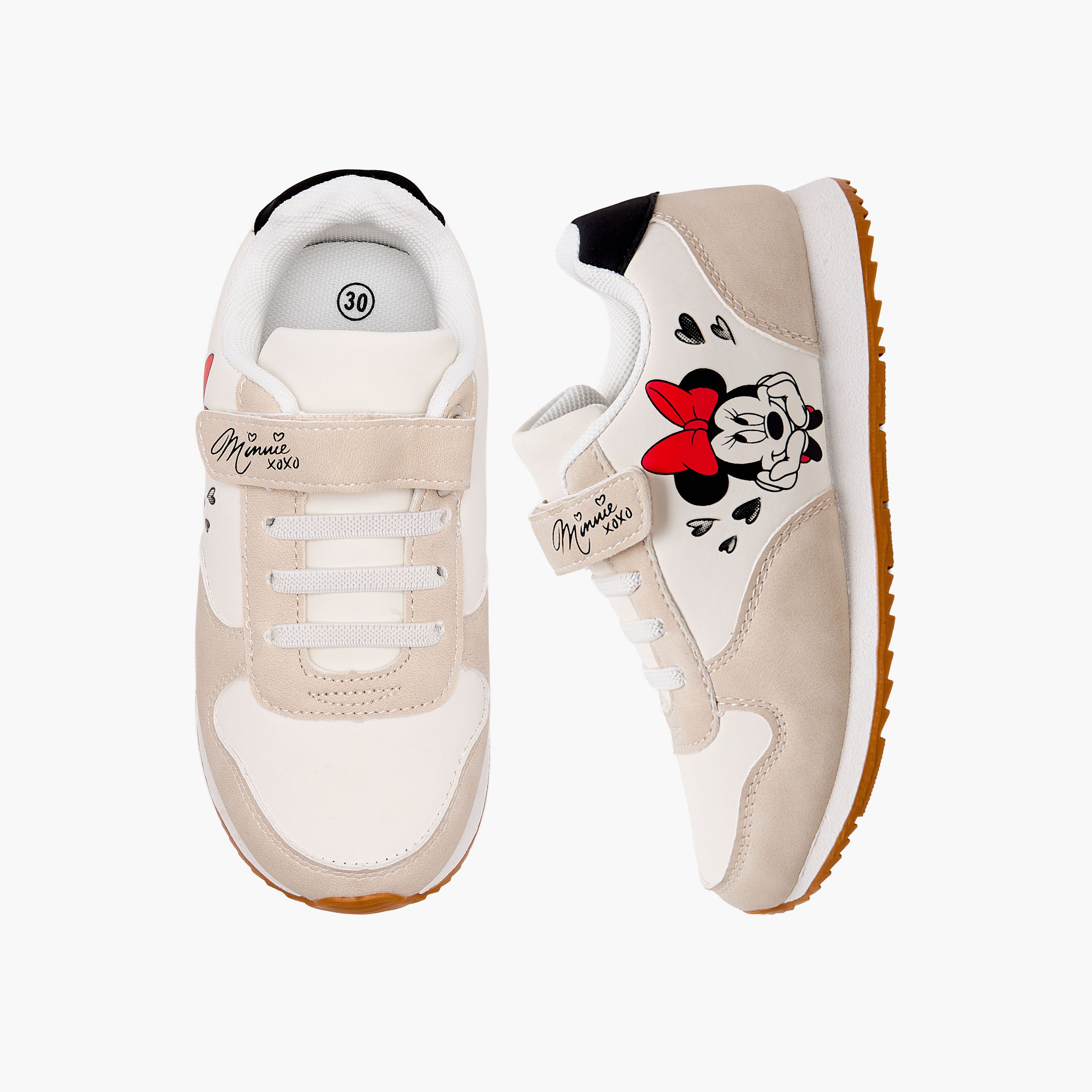 Disney Girls Minnie Mouse Print Ankle Sneakers-girls-shoes-sneakers-image-1