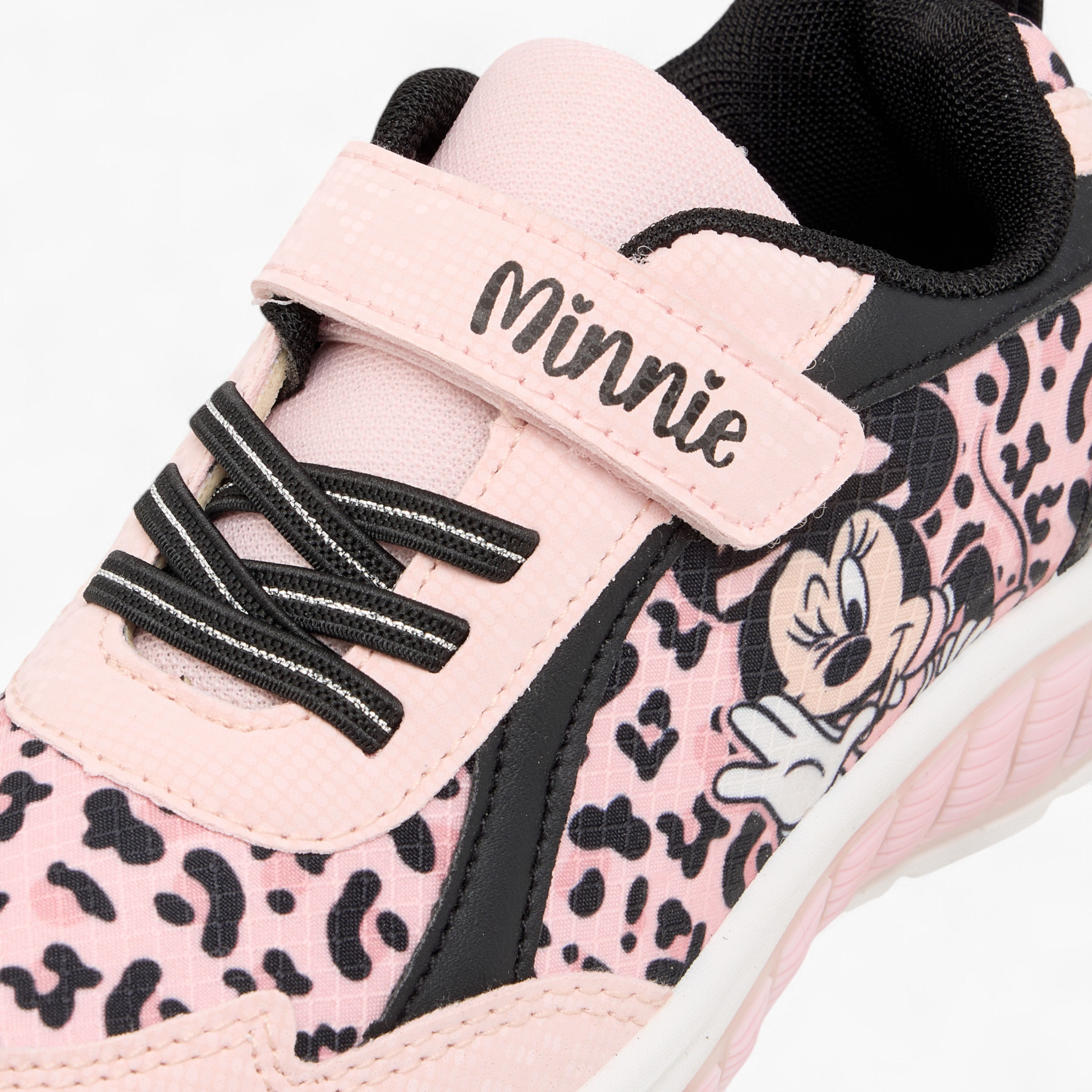 Disney Girls Minnie Mouse Hook & Loop Light-Up Ankle Sneakers-girls-shoes-sneakers-image-5