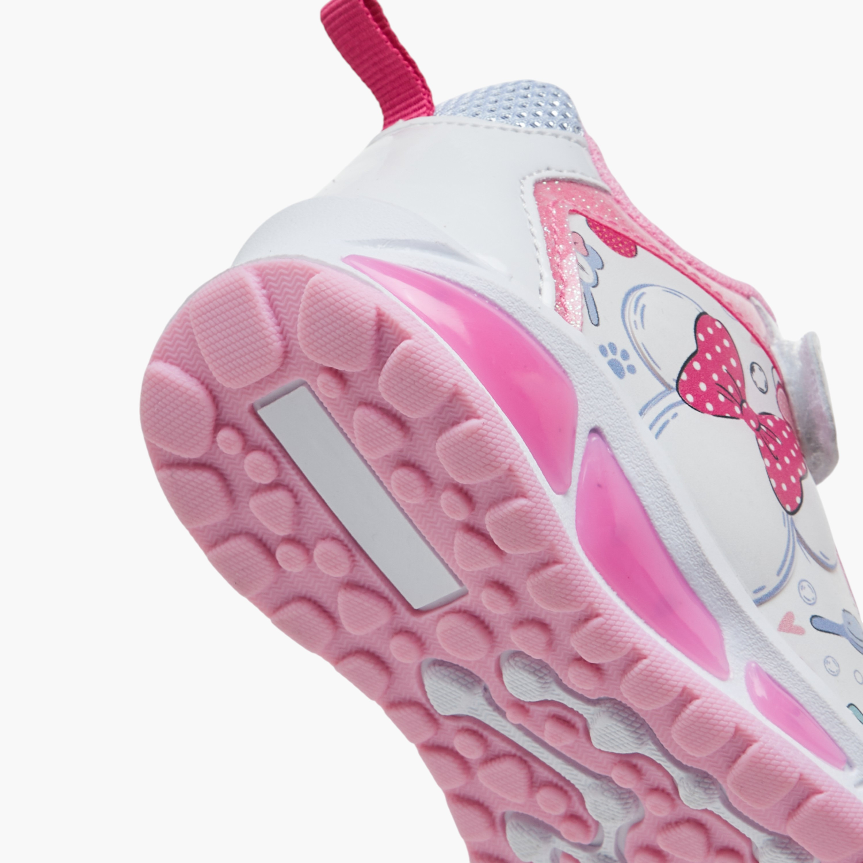 Disney Minnie Mouse Print Light-Up Sneakers with Hook and Loop Closure-girls-shoes-sneakers-image-6
