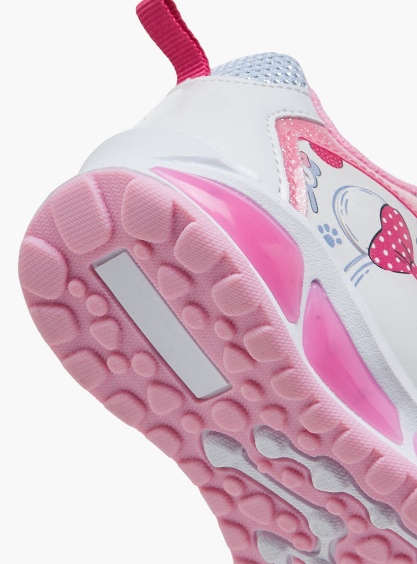 Disney Minnie Mouse Print Light-Up Sneakers with Hook and Loop Closure-girls-shoes-sneakers-image-6
