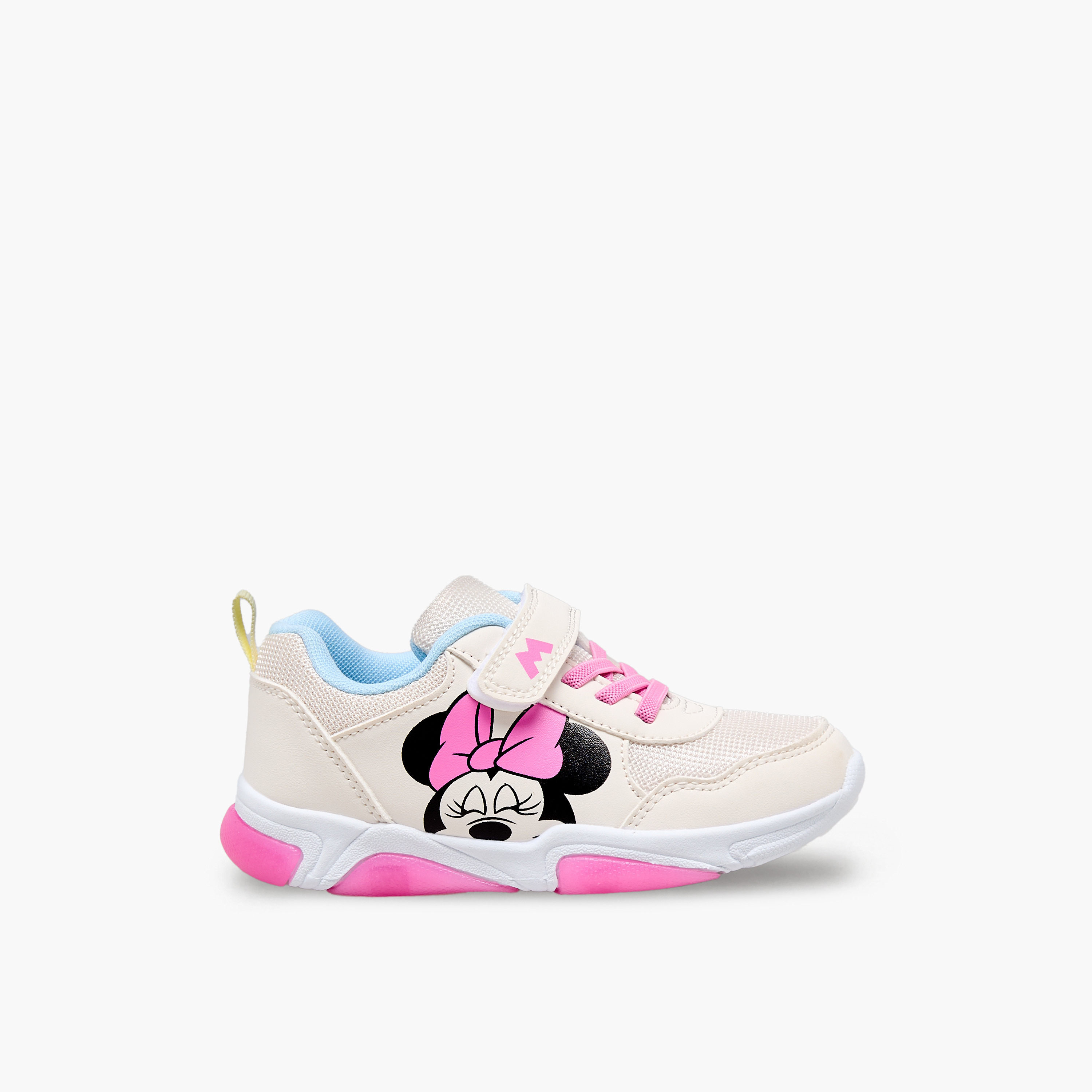 Disney Girls Minnie Mouse Print Light-Up Ankle Sneakers-girls-shoes-sneakers-image-3