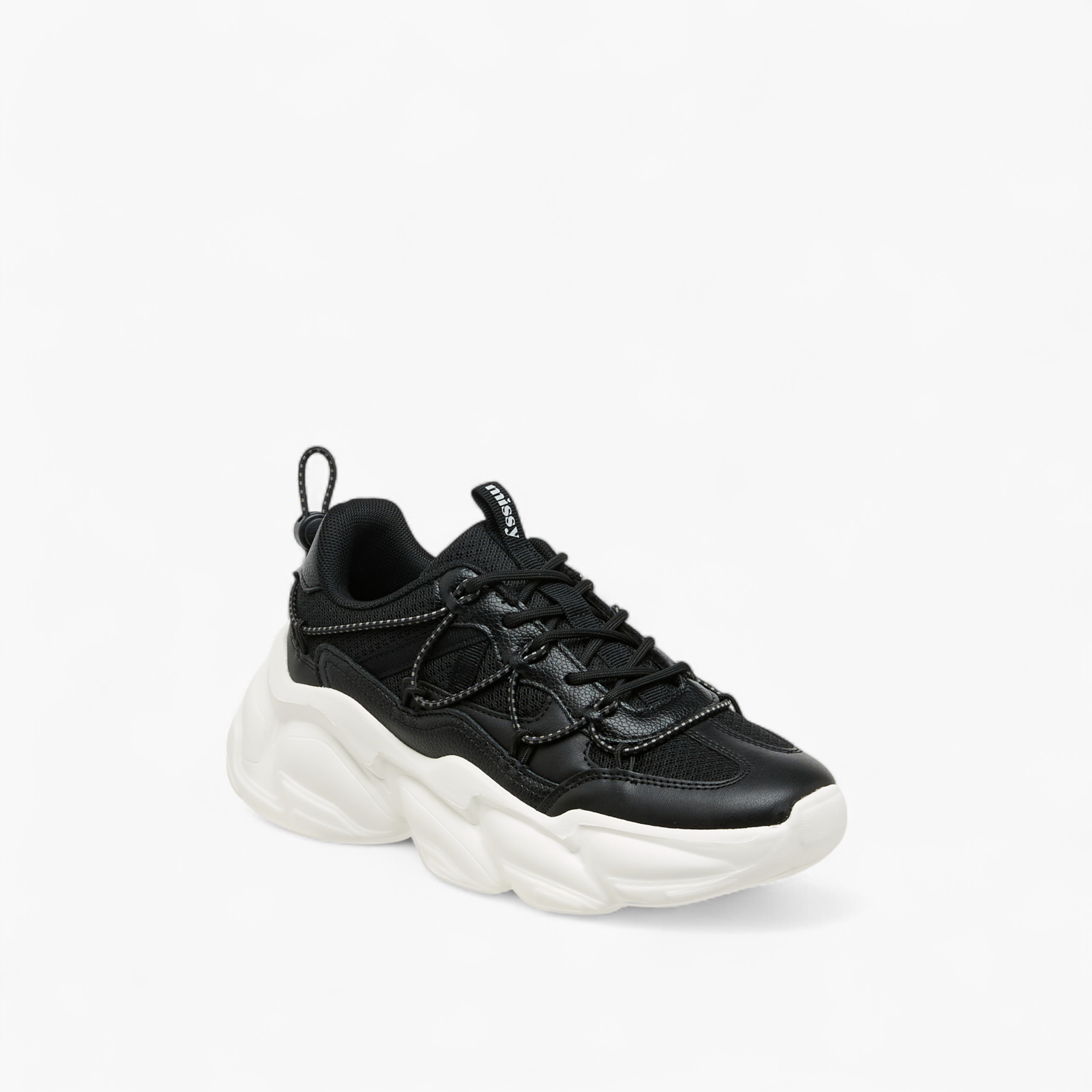 Missy Panelled Chunky Sneakers with Lace-Up Closure-women-shoes-sneakers-image-2