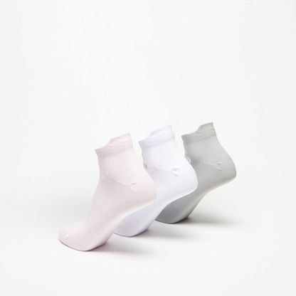 Kappa Logo Print Ankle Length Socks - Set of 3-Women%27s Socks-image-2