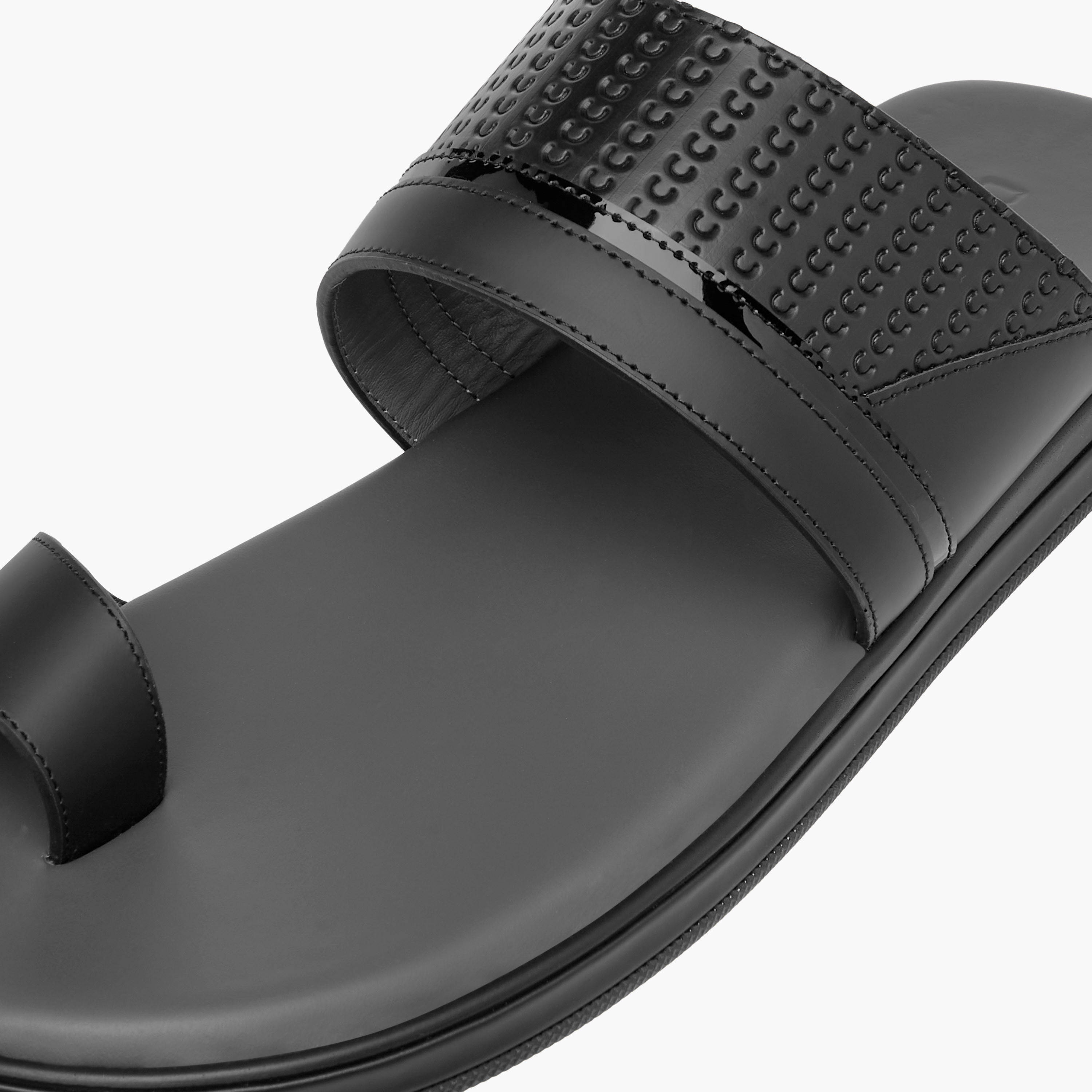 Duchini Men's Textured Slip-On Arabic Sandals-men-shoes-sandals-image-4