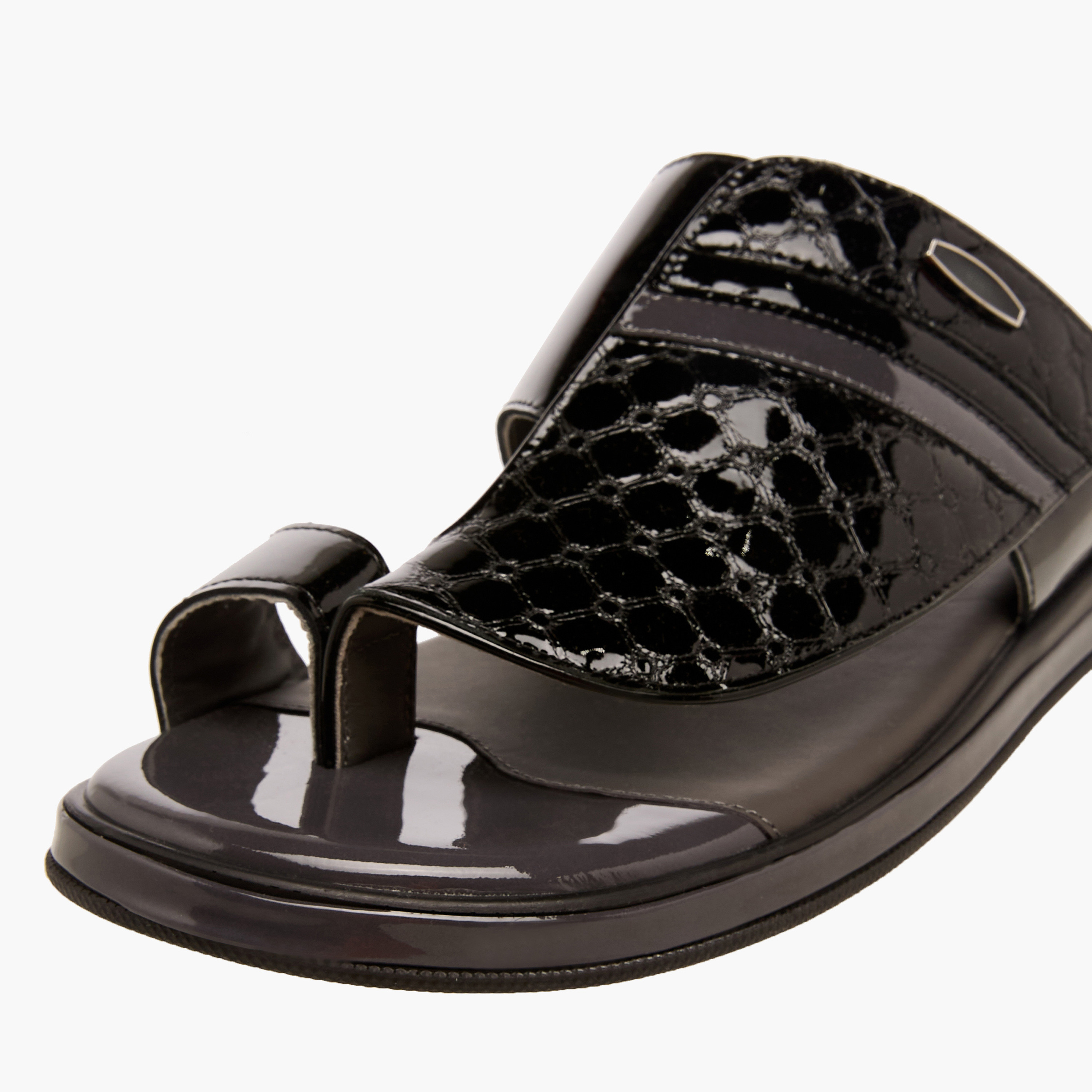 Al Waha Men Leather Arabic Sandals-men-shoes-sandals-image-4