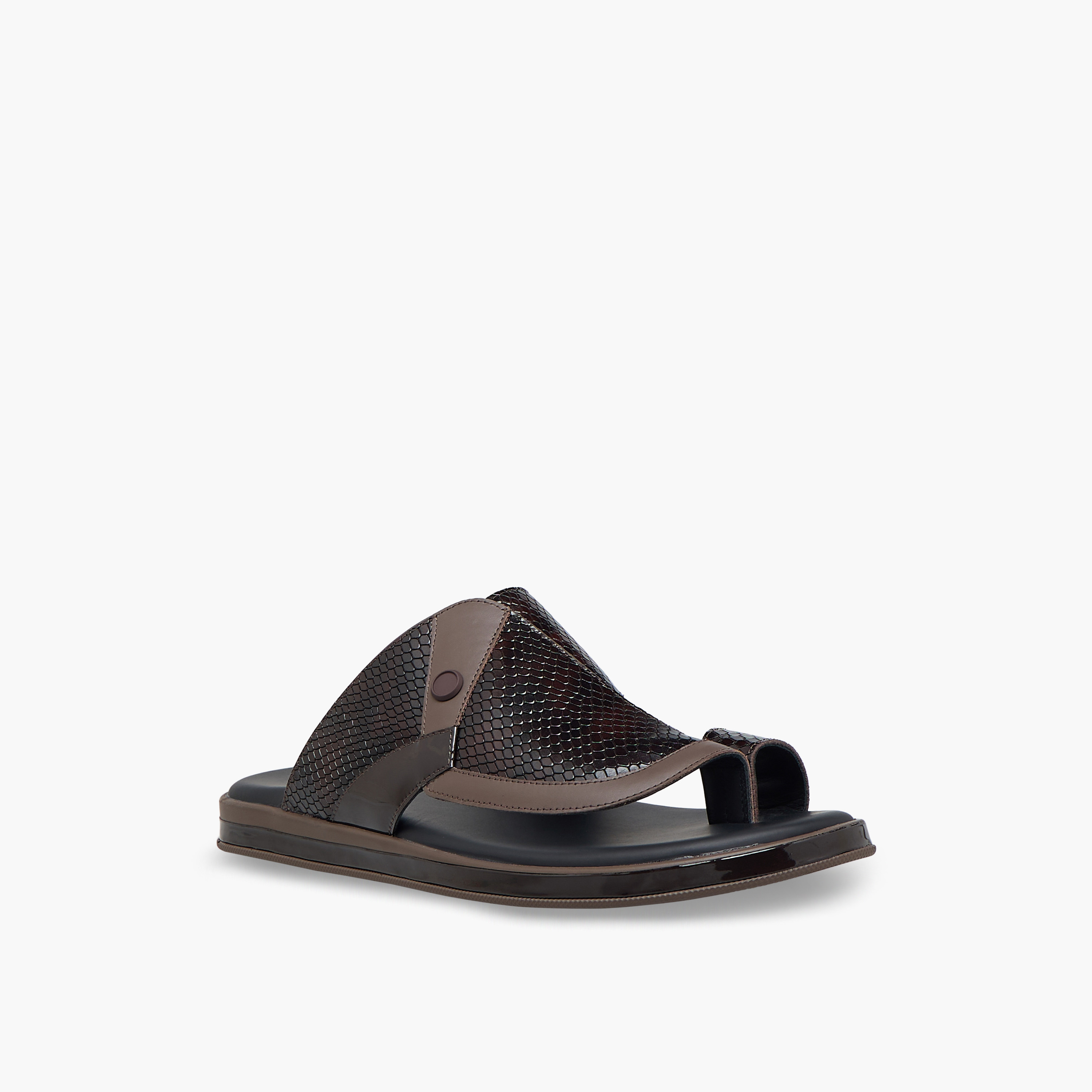 Le Confort Men Slip-On Leather Arabic Sandals-men-shoes-sandals-image-2