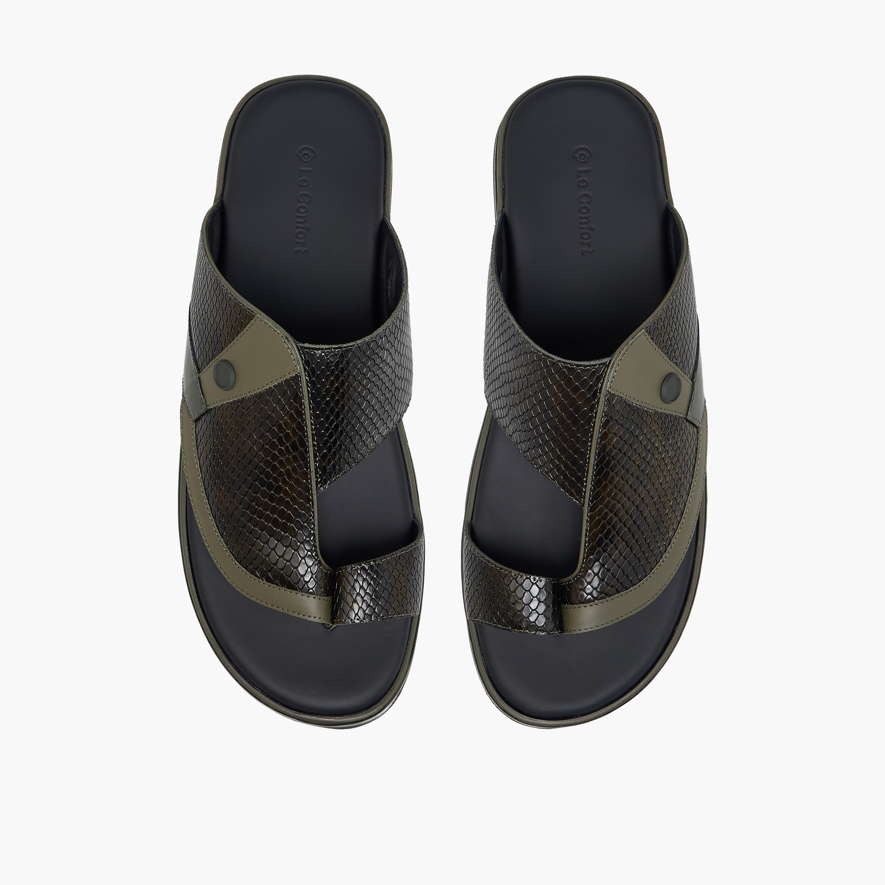 Le Confort Men Slip-On Leather Arabic Sandals-men-shoes-sandals-image-1