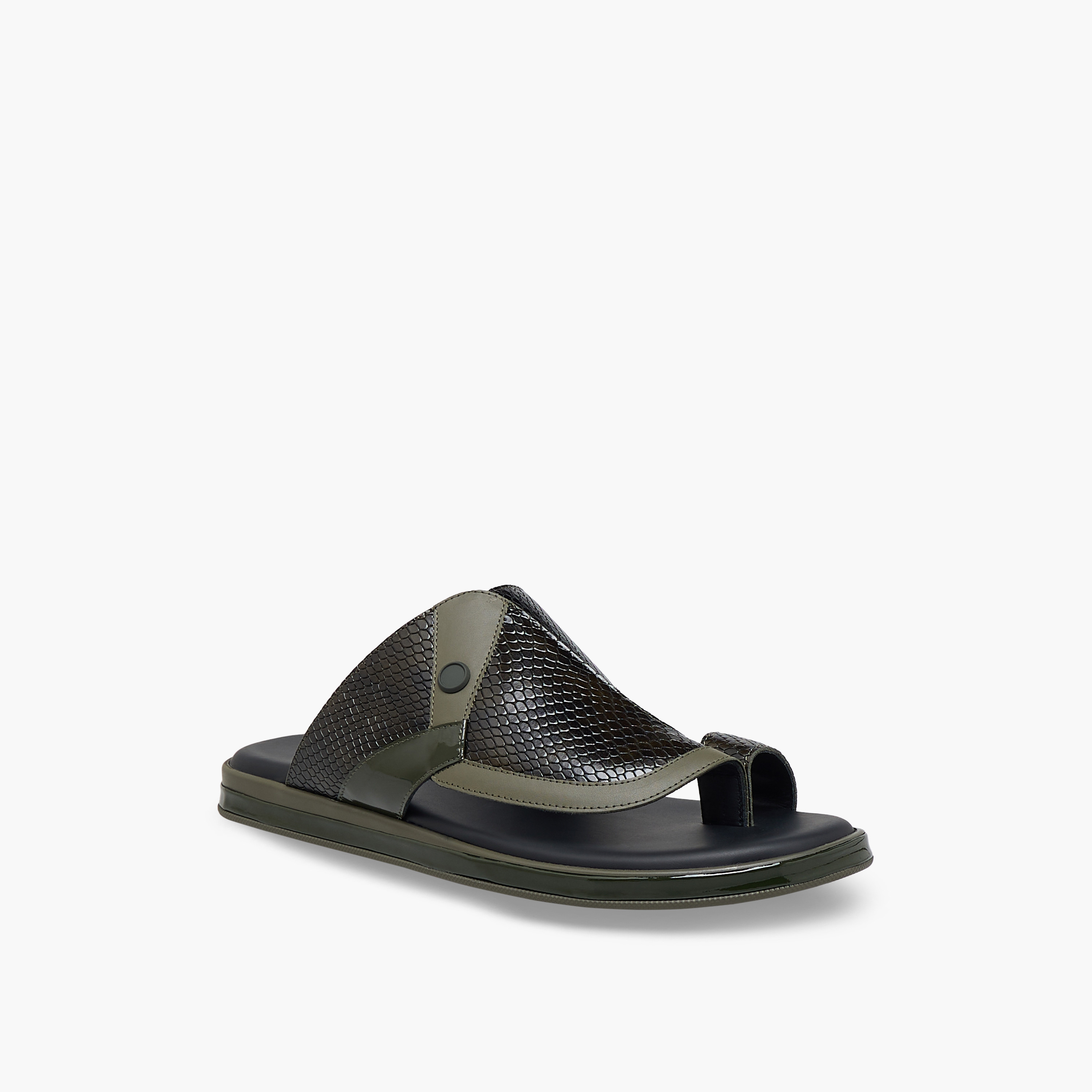 Le Confort Men Slip-On Leather Arabic Sandals-men-shoes-sandals-image-2