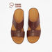 Duchini Men's Textured Slip-On Arabic Sandals with Buckle Accent-Men%27s Sandals-thumbnailMobile-0