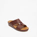 Duchini Men's Textured Slip-On Arabic Sandals with Buckle Accent-Men%27s Sandals-thumbnail-1