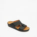 Duchini Men's Textured Slip-On Arabic Sandals with Buckle Accent-Men%27s Sandals-thumbnail-1