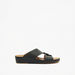 Duchini Men's Textured Slip-On Arabic Sandals with Buckle Accent-Men%27s Sandals-thumbnail-2