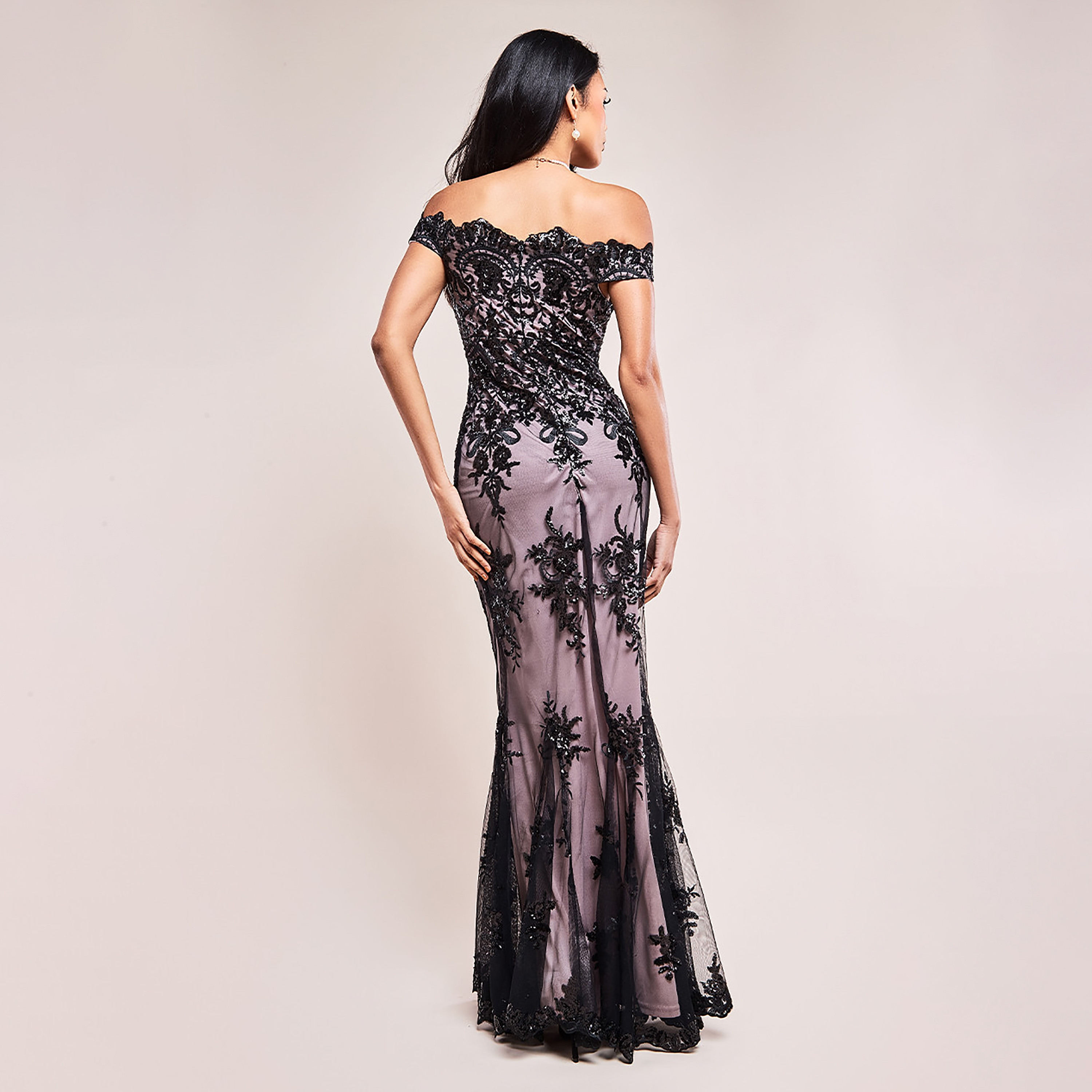 Goddiva Sequins Bardot Neck Off Shoulder Maxi Dress-women-clothing-dresses-image-4