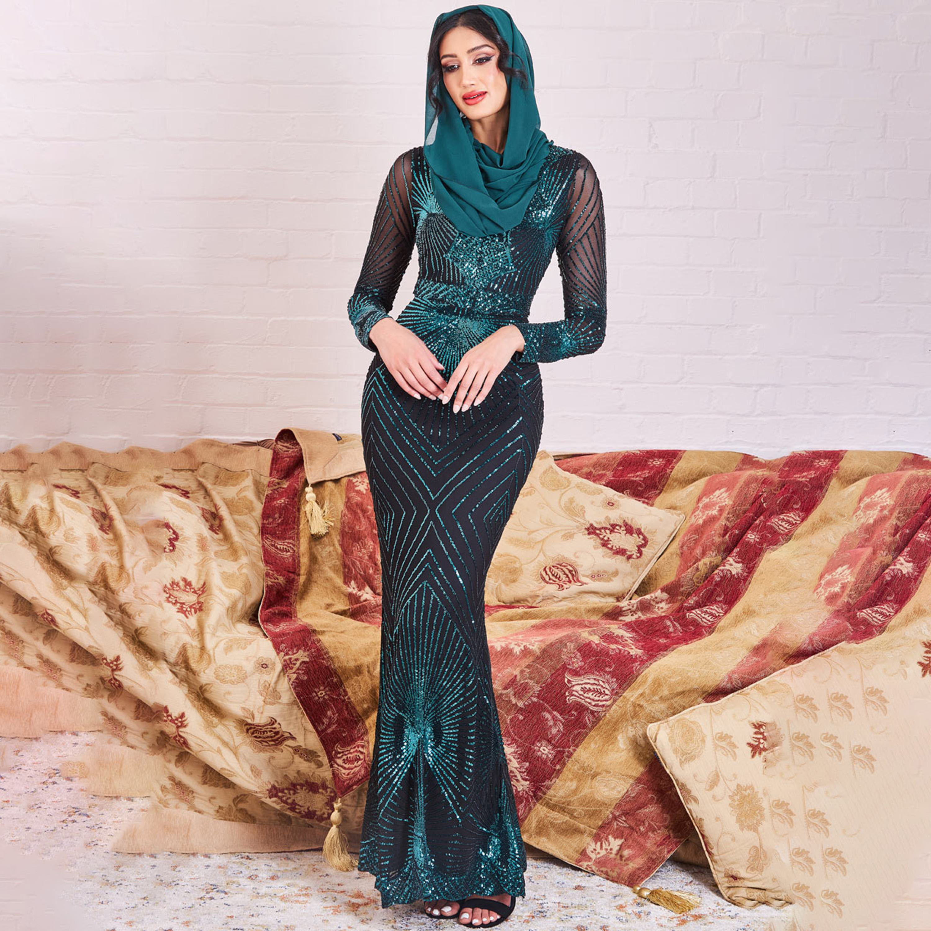 Goddiva Sequins V-Neck Bodycon Maxi Dress-women-clothing-dresses-image-5