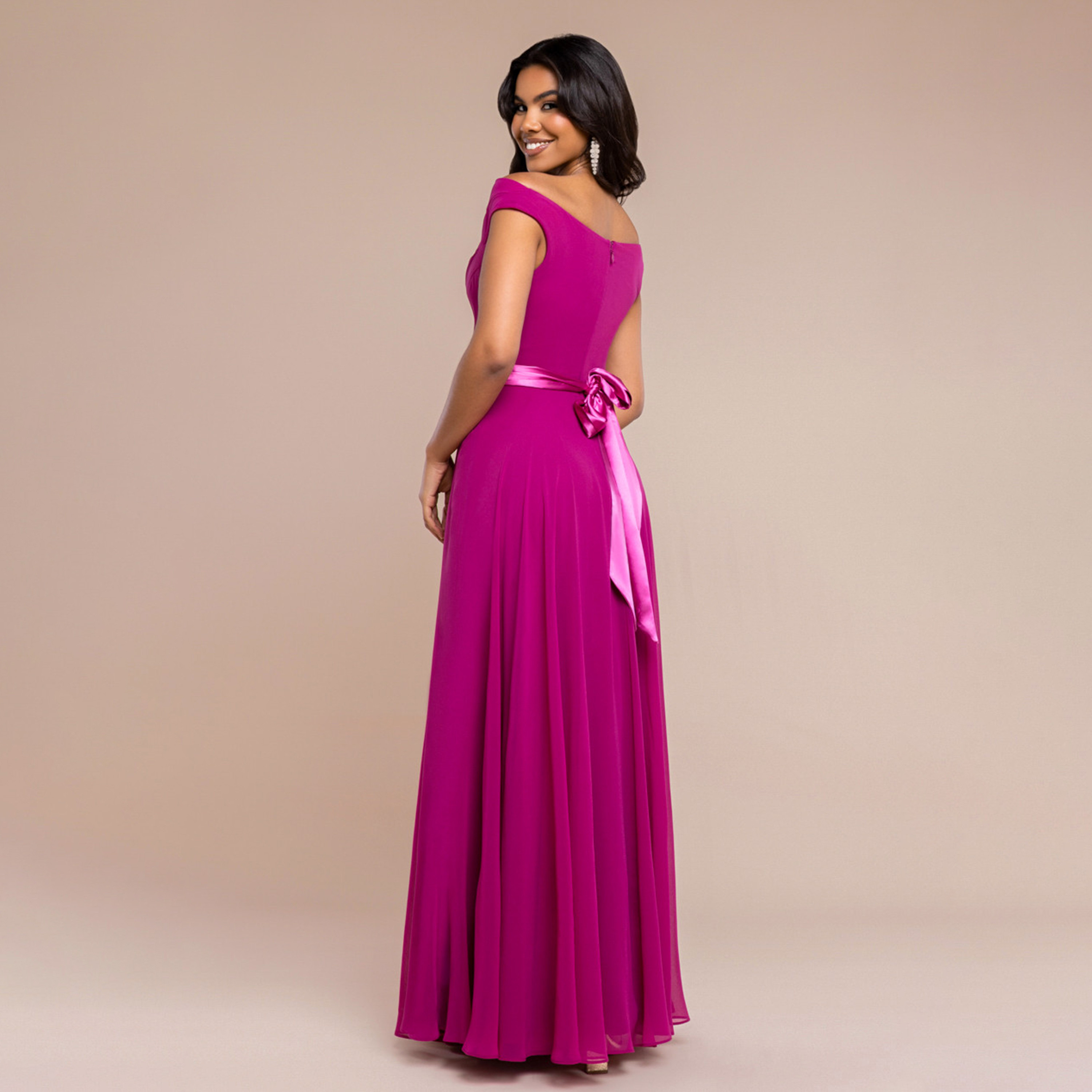 Goddiva Cowl Neck Flared Women's Evening Maxi Dress-women-clothing-dresses-image-3