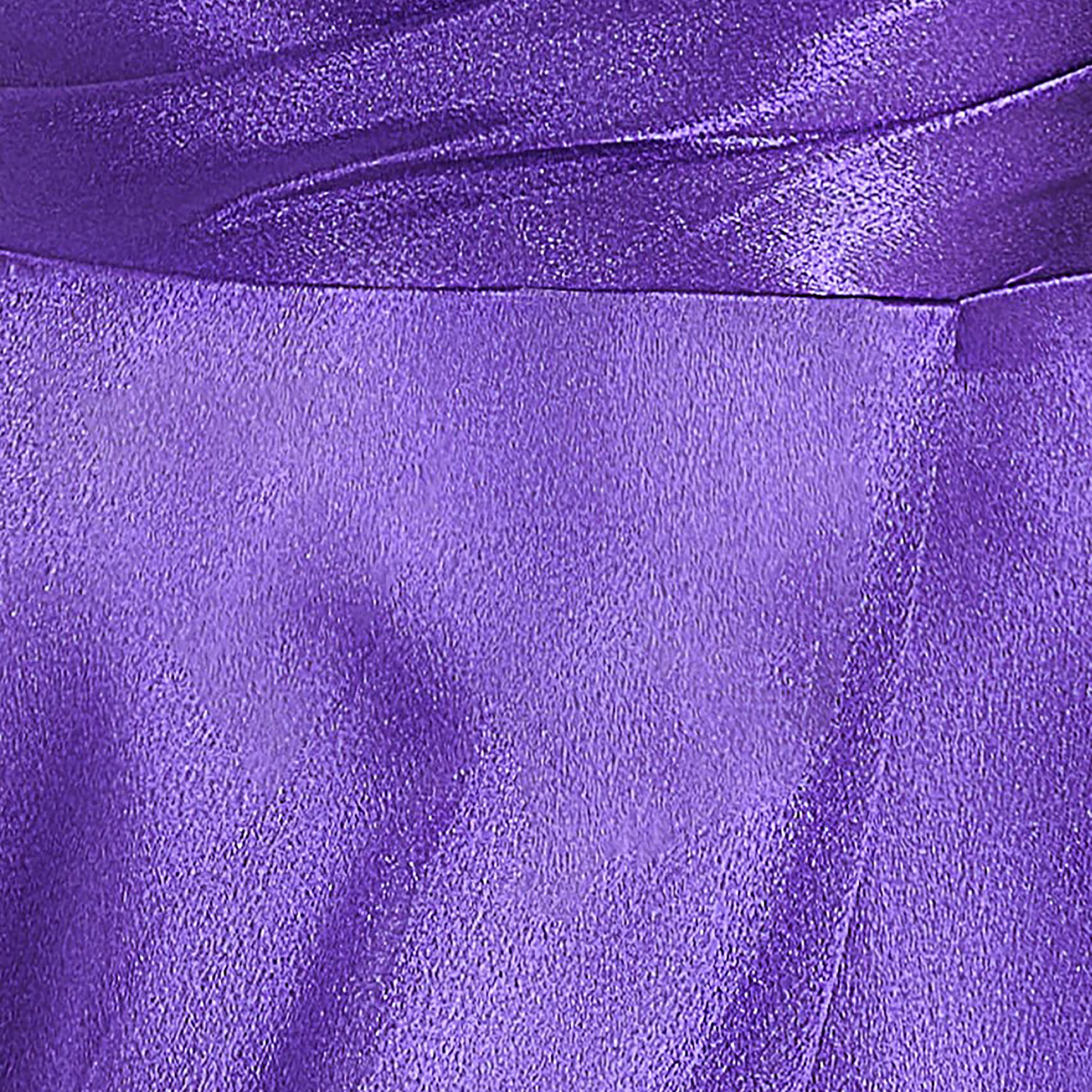 Goddiva Plain Front Slit Bandeau Maxi Dress-women-clothing-dresses-image-3