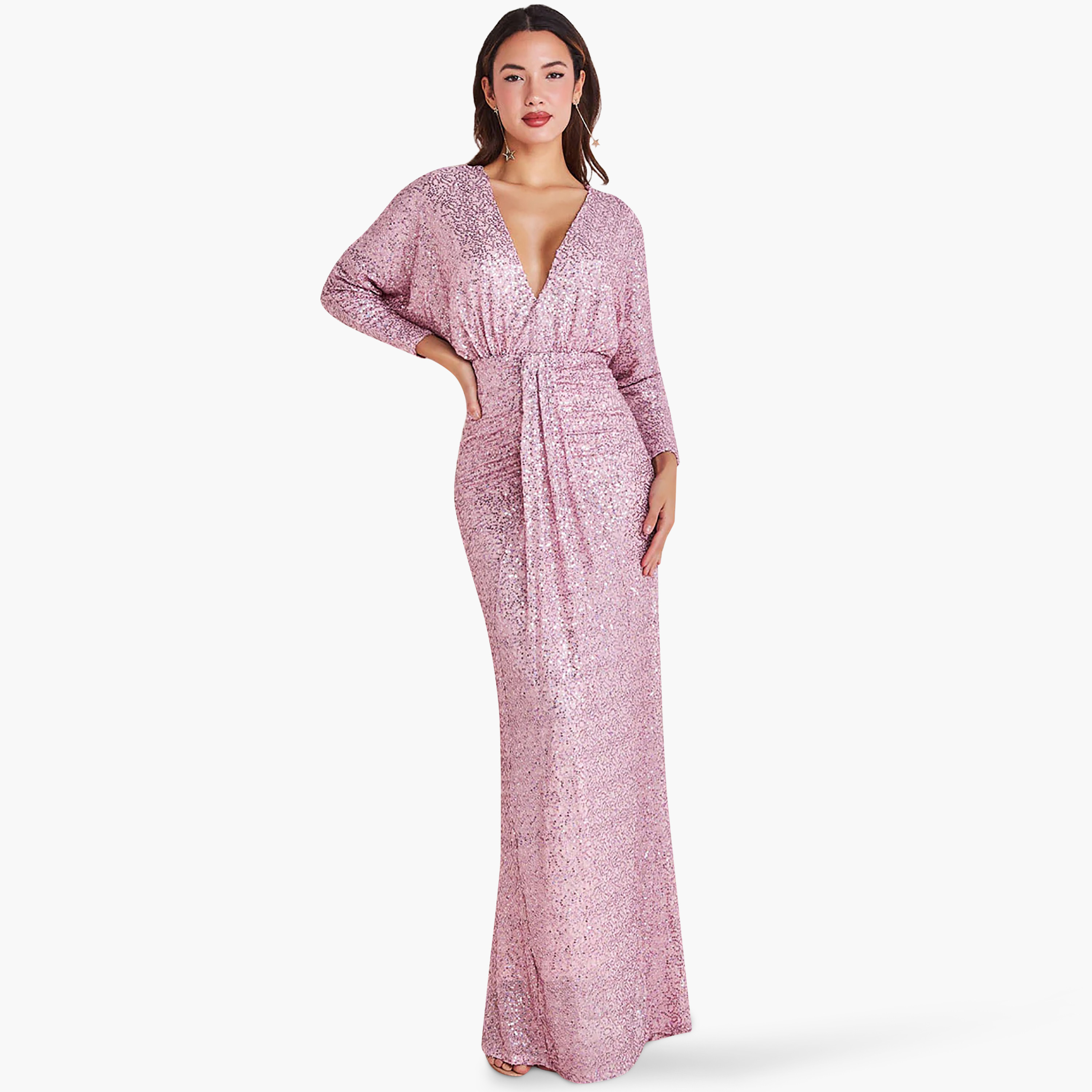 فستان ماكسي برقبة بلونج مع سكوینس من جوديفا-women-clothing-dresses-image-4