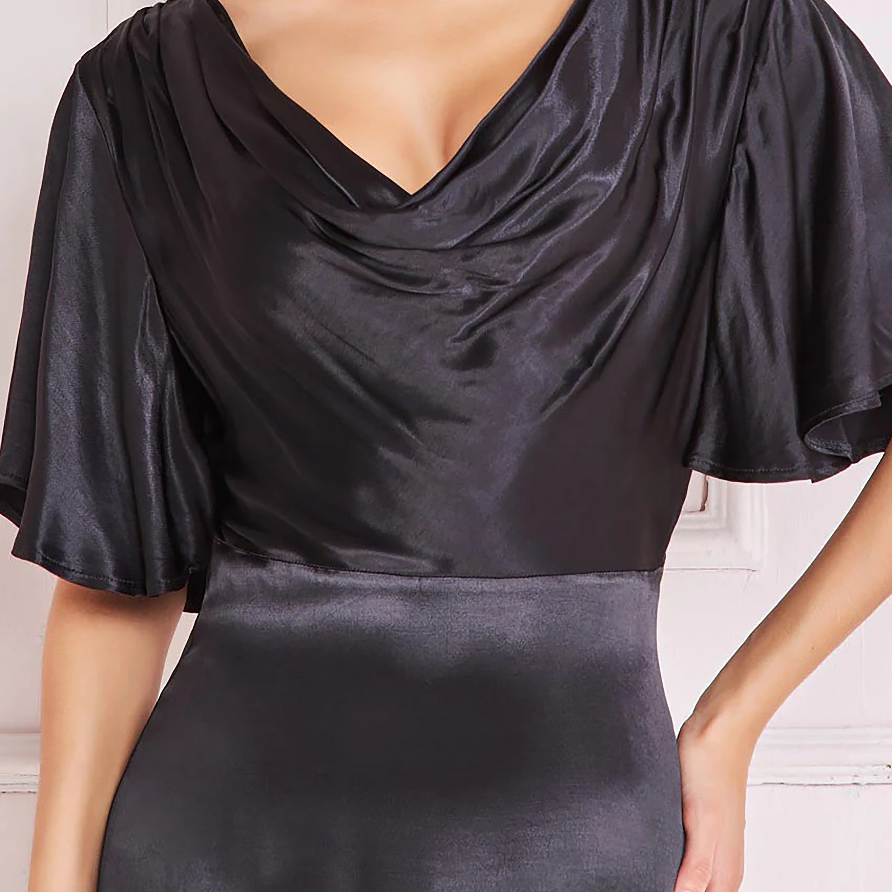 فستان بوديكون ماكسي بياقة دائرية سادة من جوديفا-women-clothing-dresses-image-6