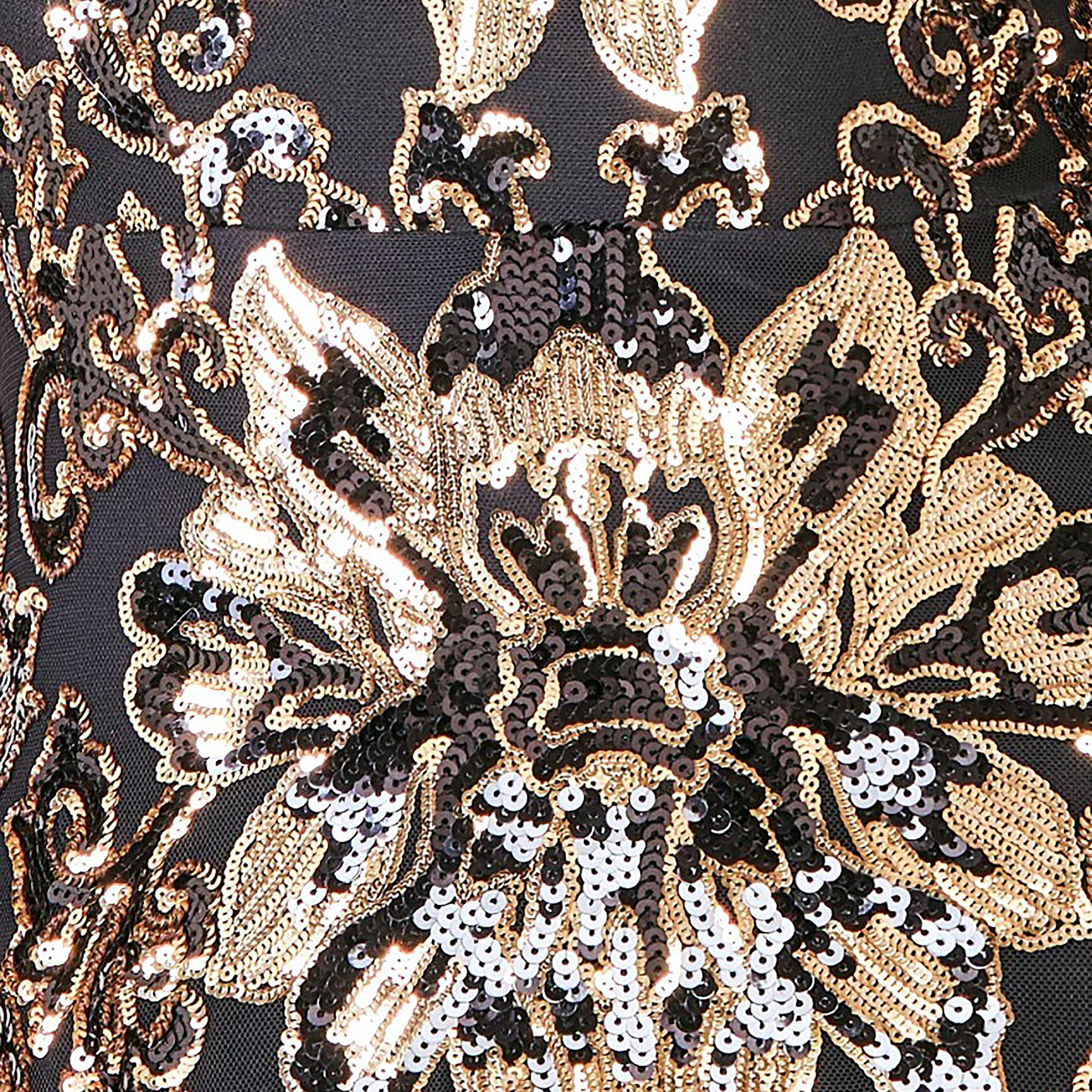 Goddiva Sequins Round Neck Bodycon Maxi Dress-women-clothing-dresses-image-3