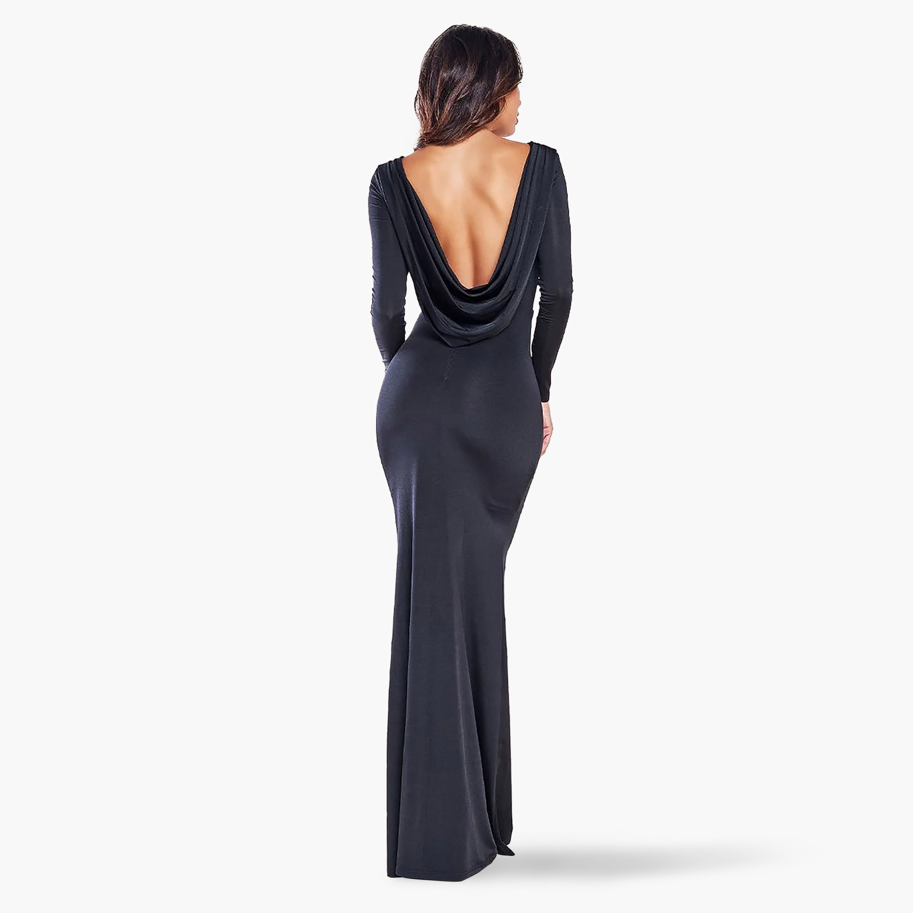 Goddiva Fishnet Boat Neck Bodycon Maxi Dress-women-clothing-dresses-image-2