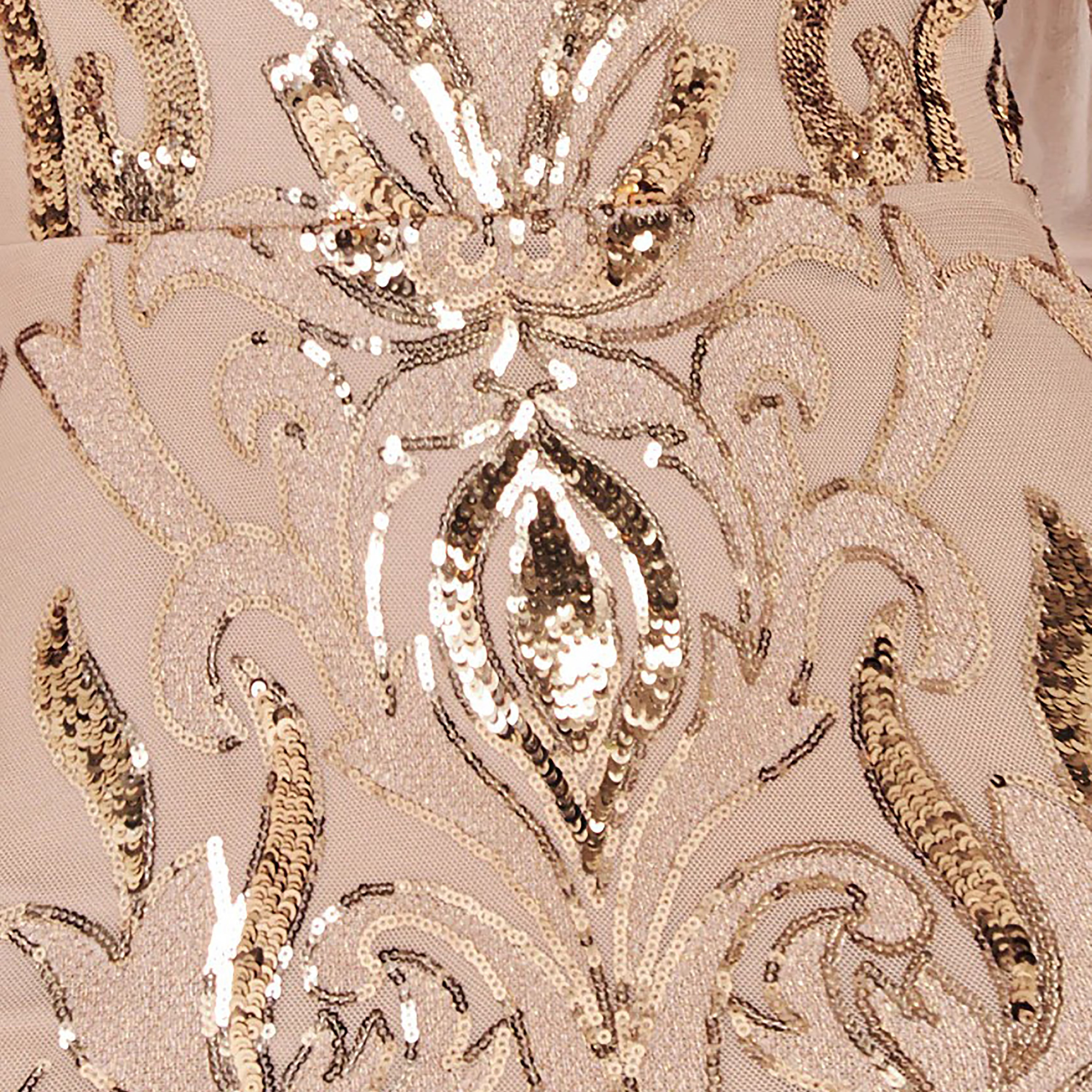 Goddiva Sequins Square Neck Bodycon Midi Dress-women-clothing-dresses-image-3