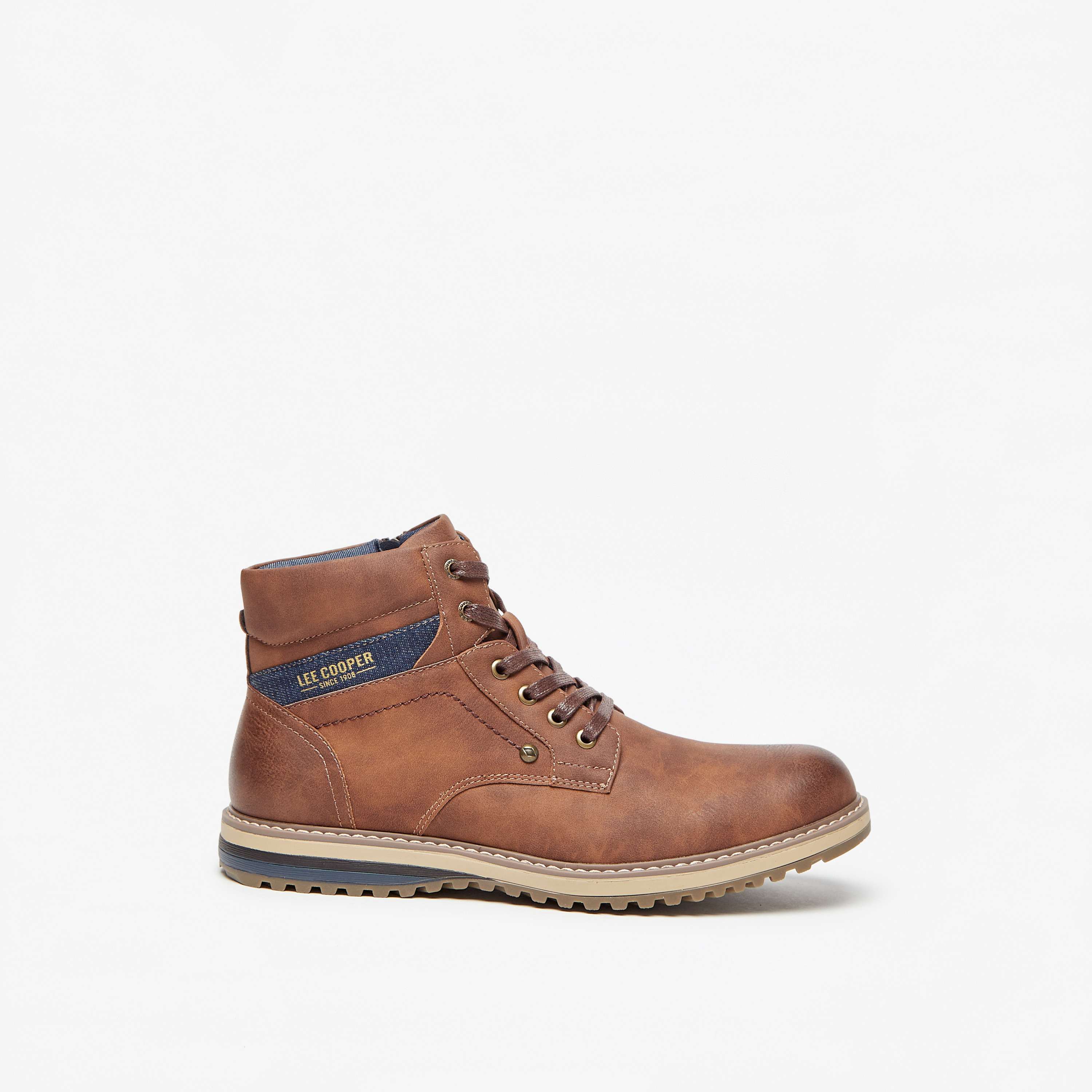 Lee cooper boots with hotsell zip closure