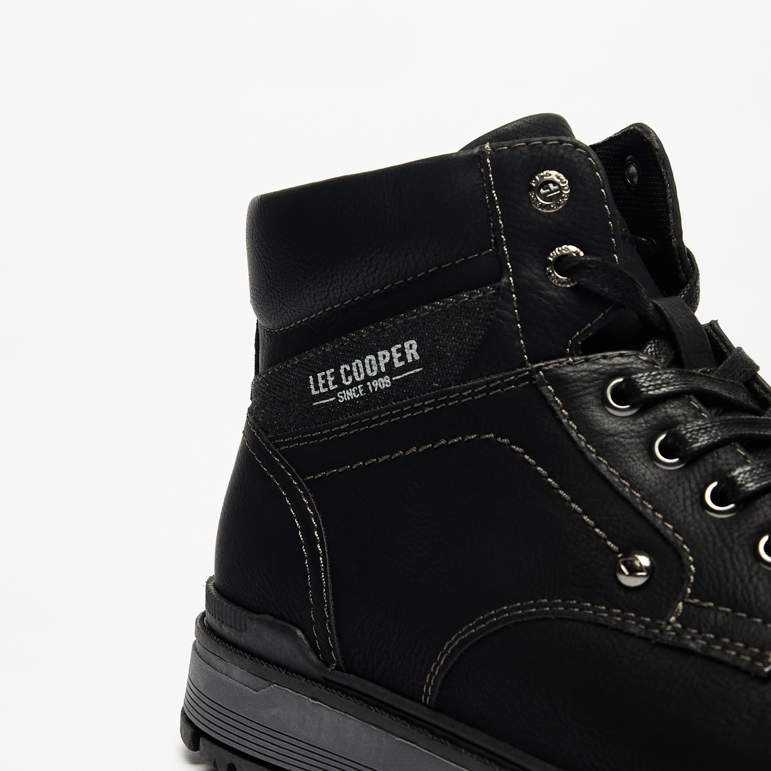 Lee Cooper Men's Solid Boots with Lace-Up Closure-men-shoes-boots-image-5