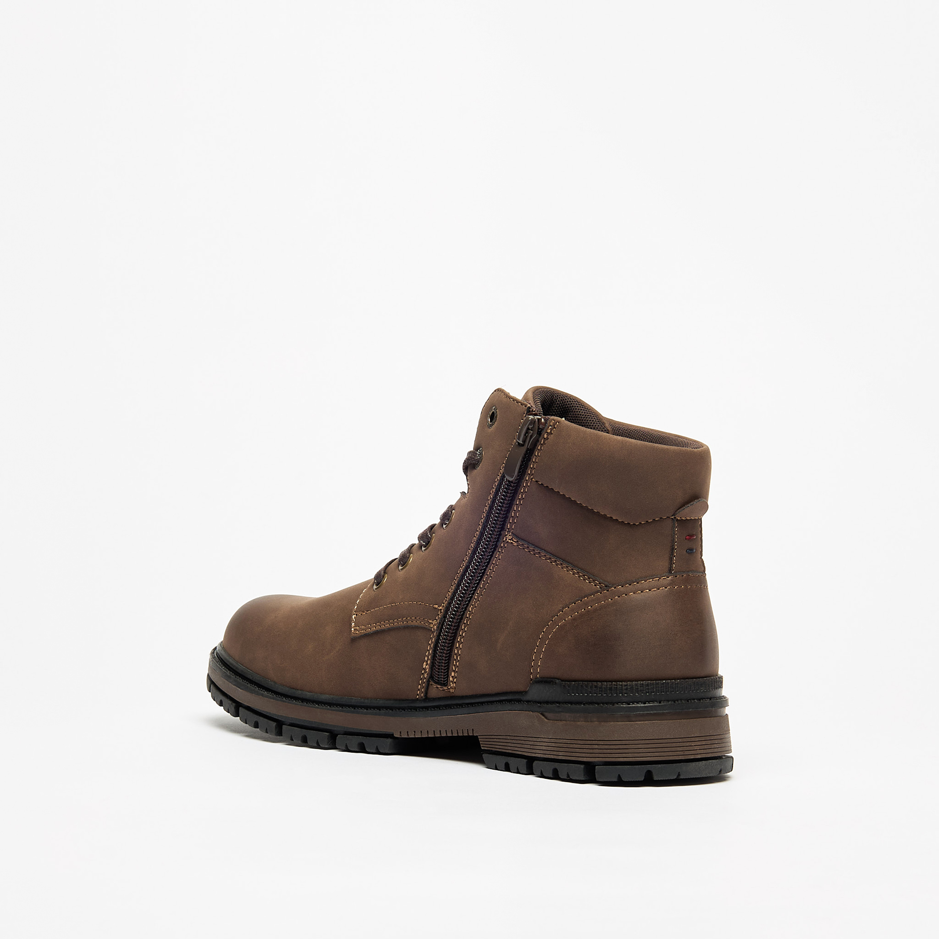 Lee Cooper Men's Solid Boots with Lace-Up Closure-men-shoes-boots-image-2