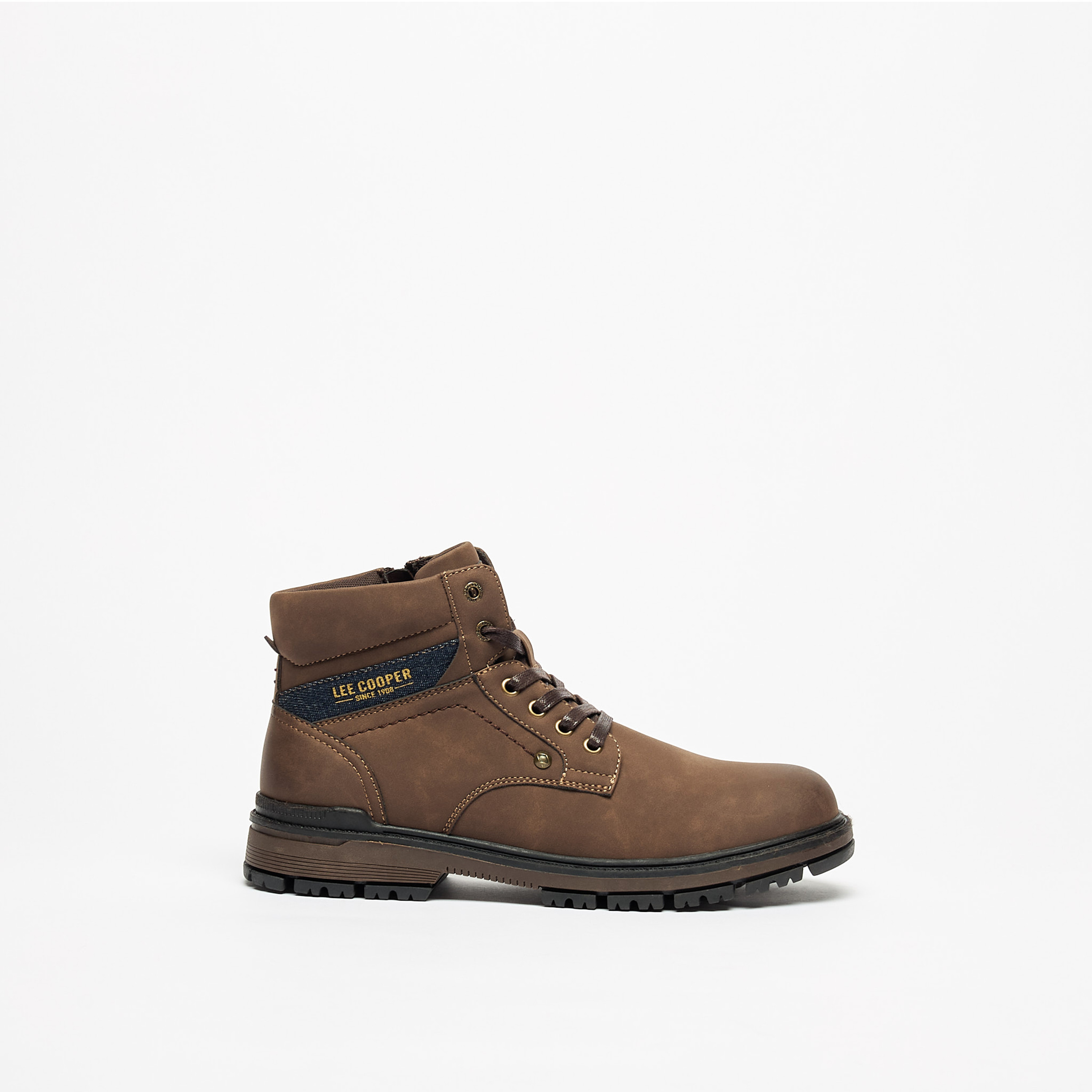Lee Cooper Men's Solid Boots with Lace-Up Closure-men-shoes-boots-image-3