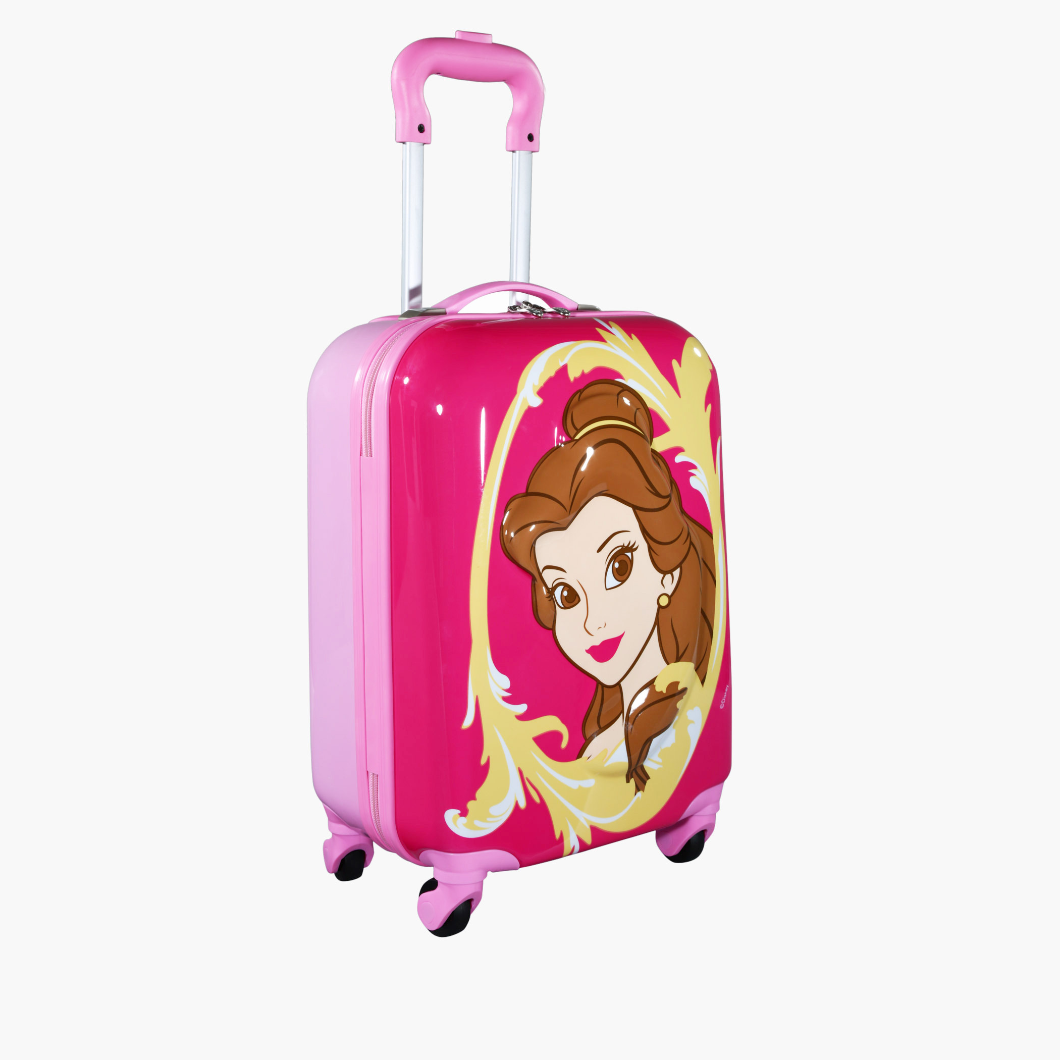 Shop Cinderella Printed Trolley Bag with Zip Closure Online