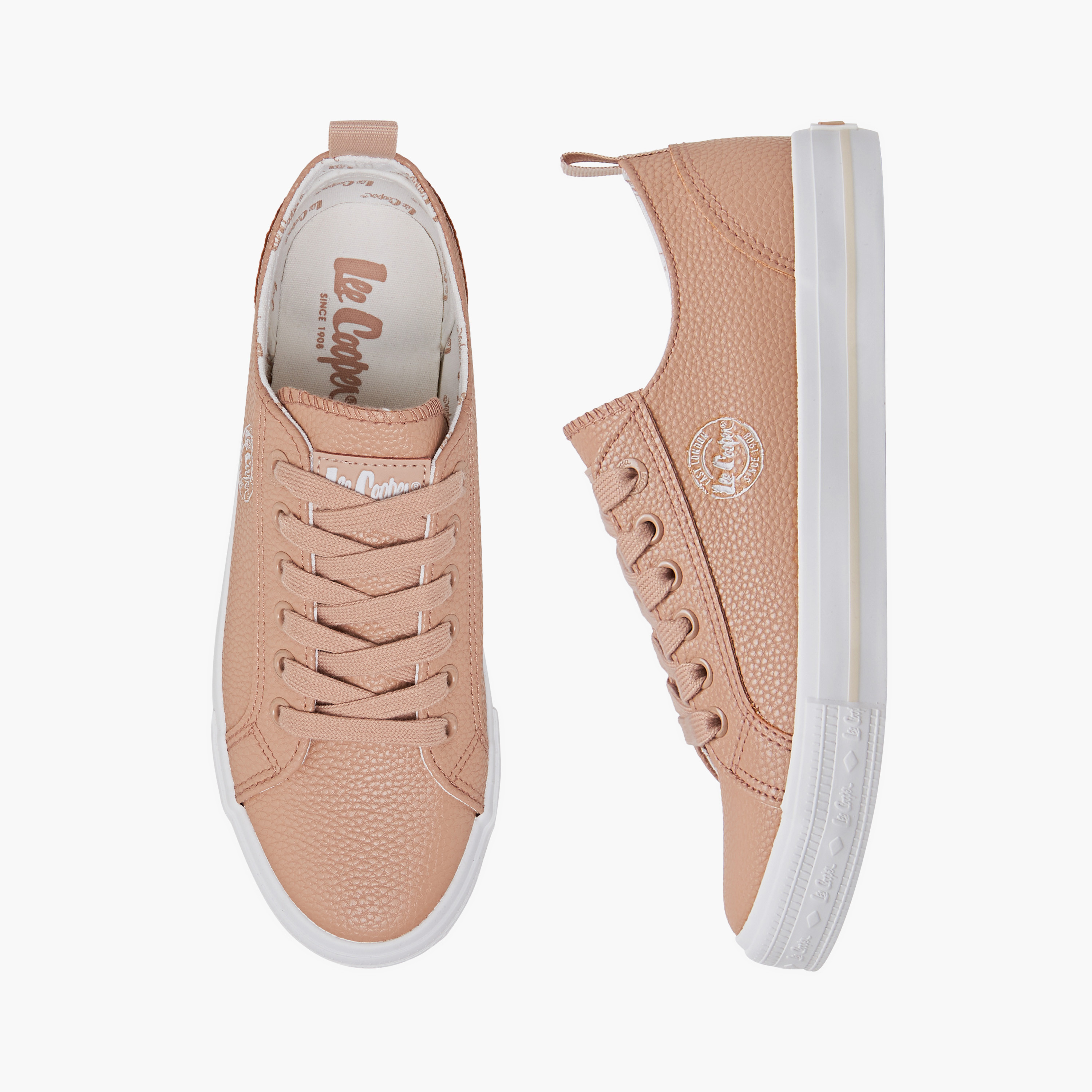 Lee Cooper Women's Logo Detail Sneakers with Lace-Up Closure-women-shoes-sneakers-image-1