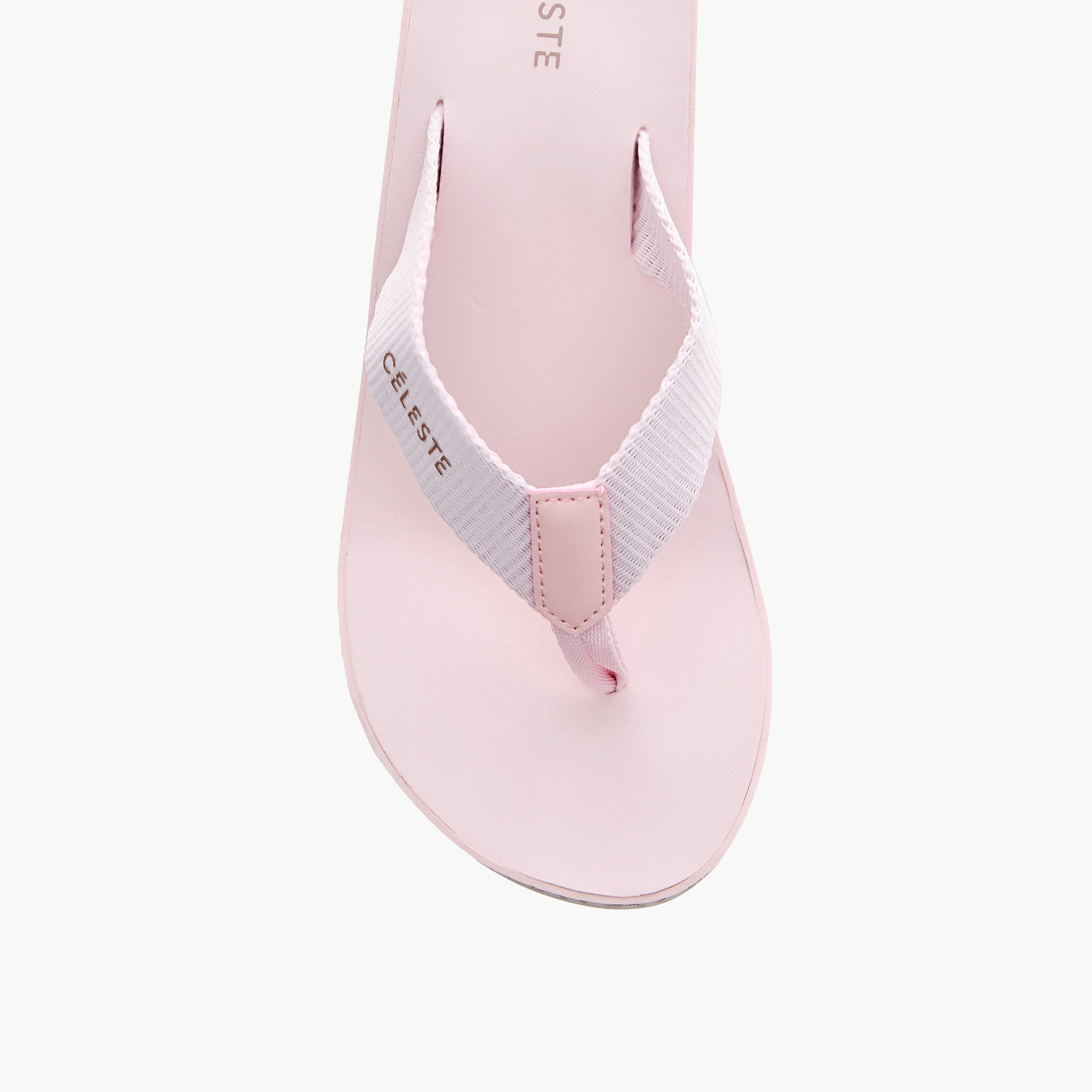 Celeste Women's Monogram Print Thong Slippers with Wedge Heels-women-shoes-flipflopsandslides-image-3