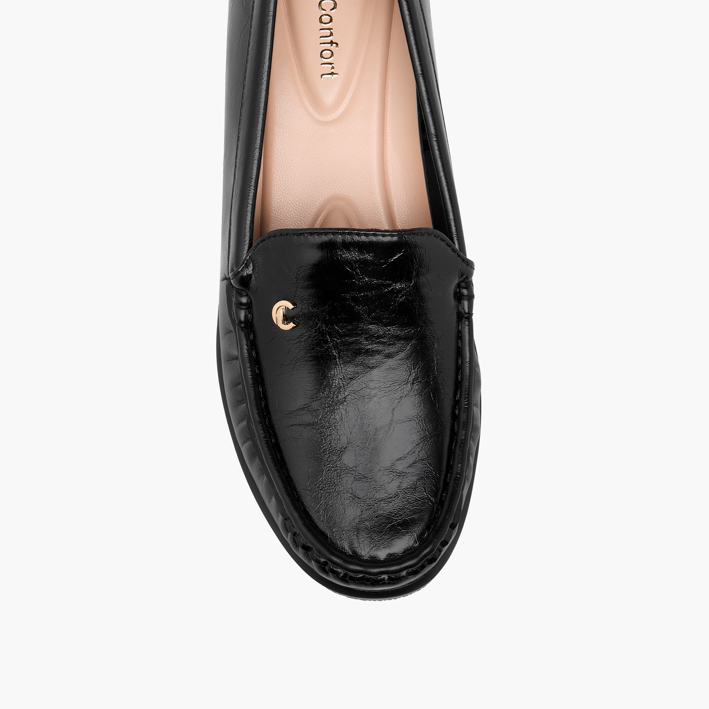 Le Confort Solid Slip-On Loafers with Wedge Heels-women-shoes-loafersandmoccasins-image-4