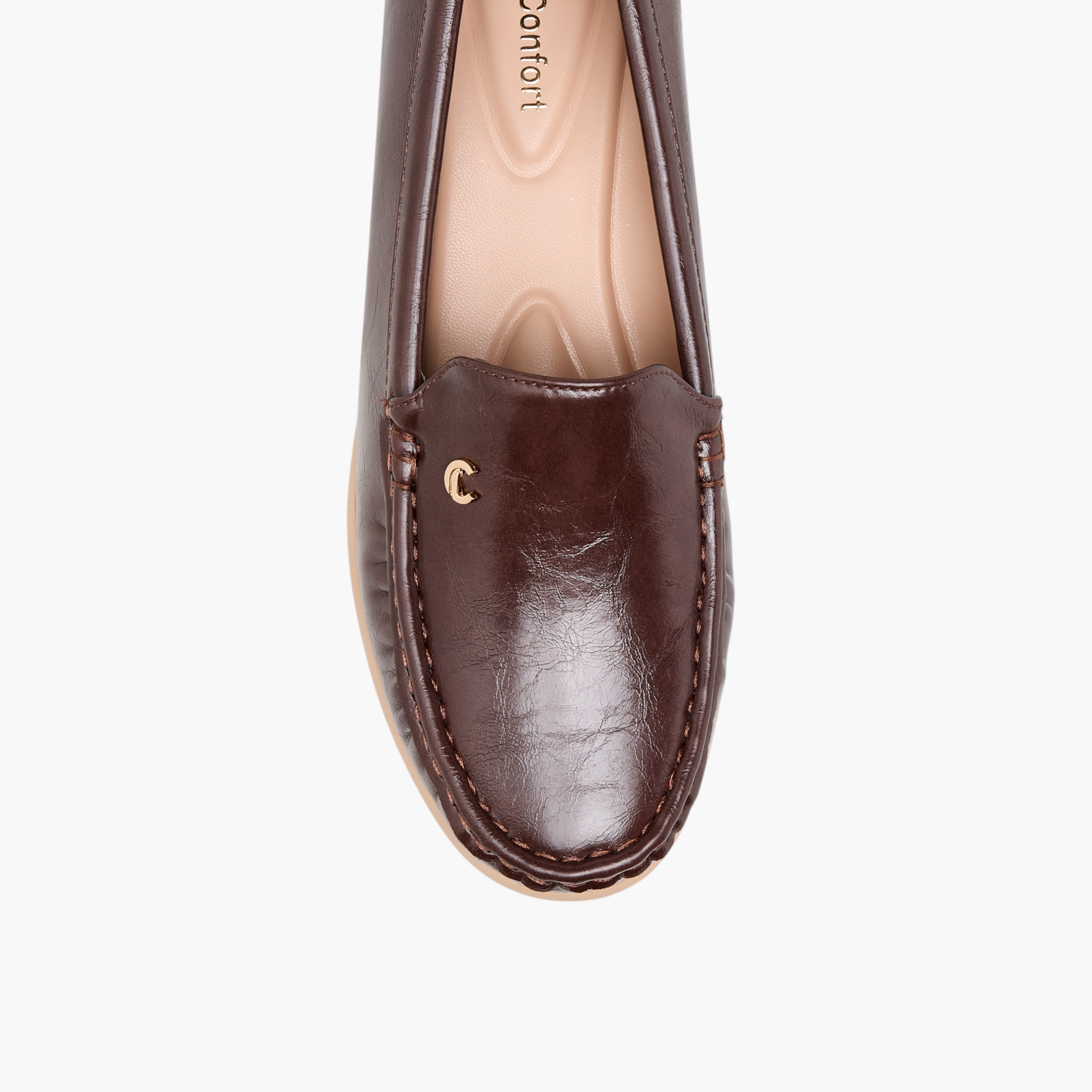Le Confort Solid Slip-On Loafers with Wedge Heels-women-shoes-loafersandmoccasins-image-4