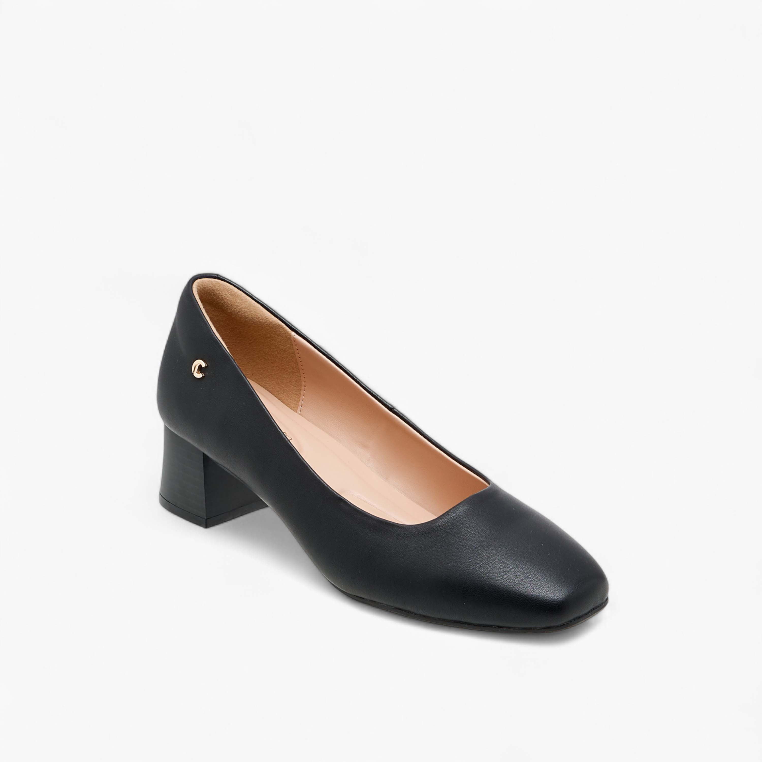 Le Confort Solid Leather Slip-On Pumps with Block Heels-women-shoes-heels-image-2