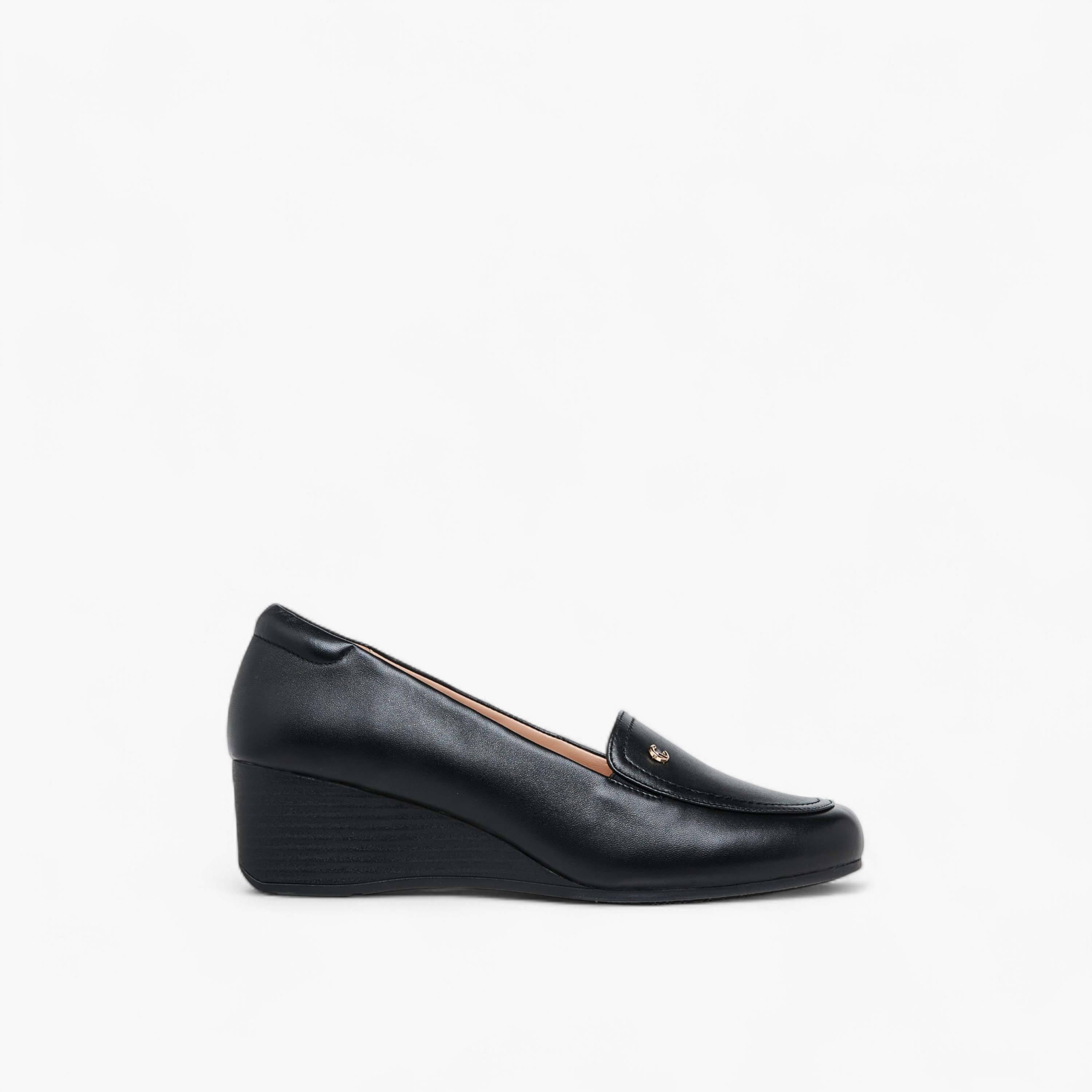 حذاء سهل الارتداء سادة بكعب ويدج من لو كونفورت-women-shoes-heels-image-3