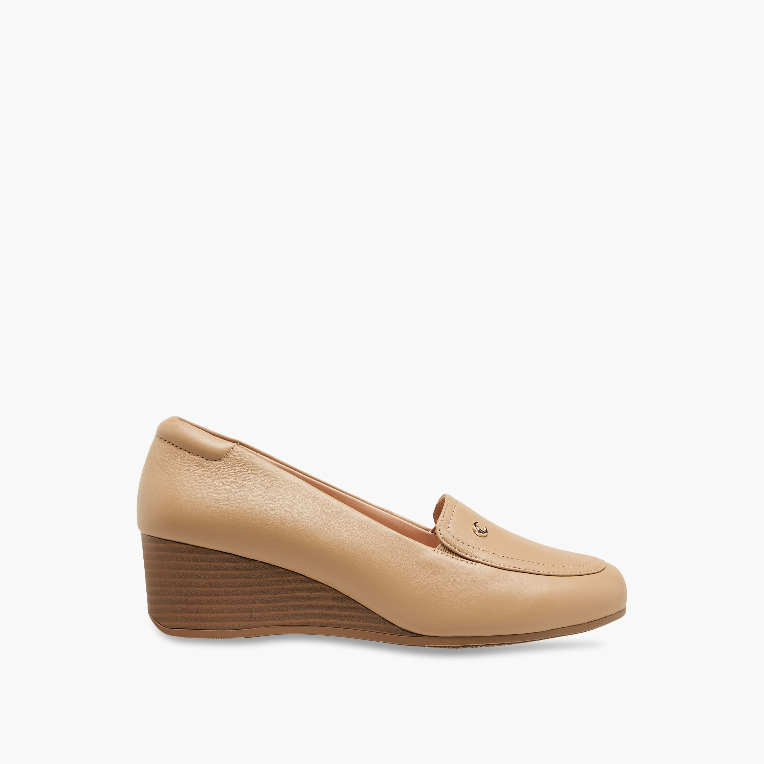 حذاء سهل الارتداء سادة بكعب ويدج من لو كونفورت-women-shoes-heels-image-9