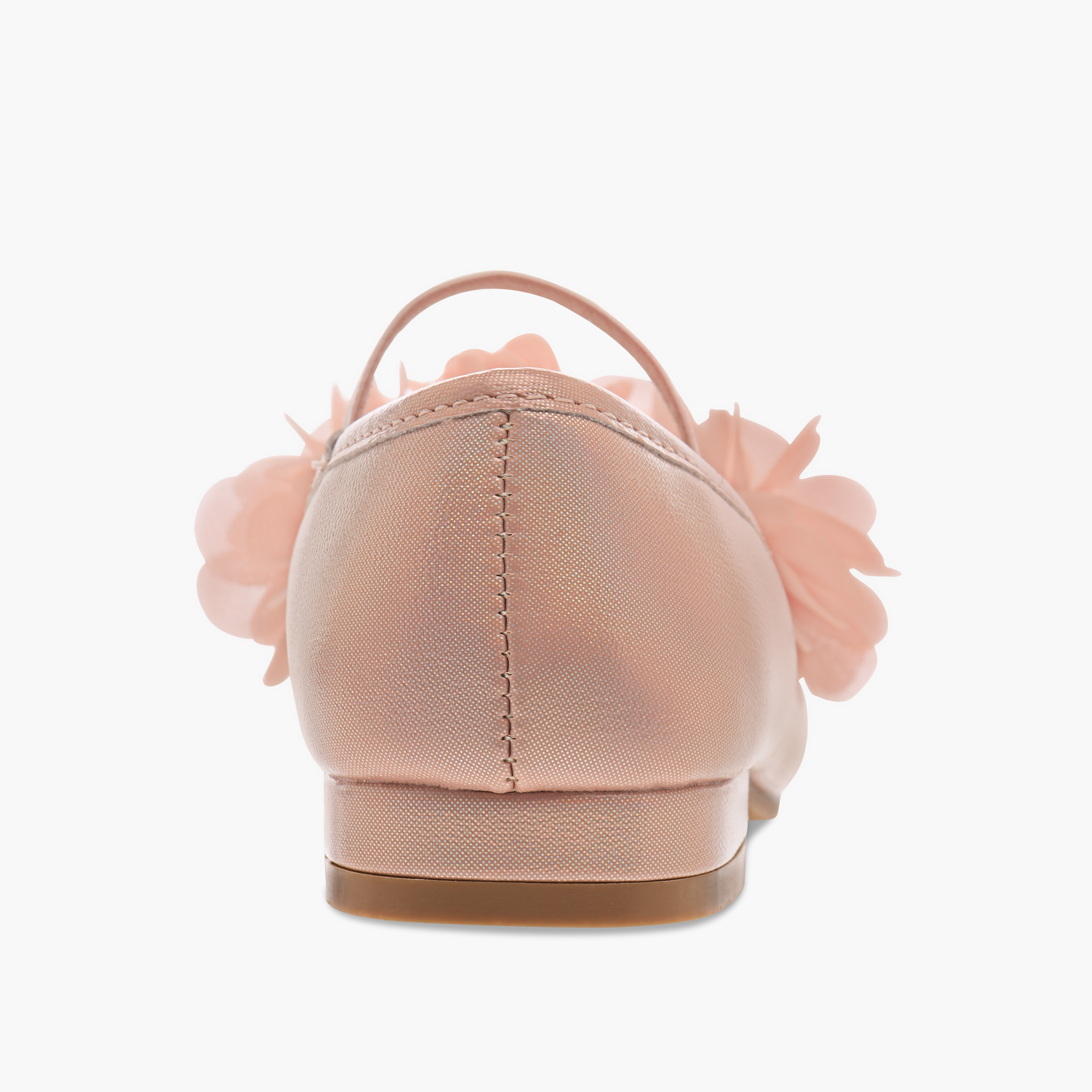 Flora Bella Flower Applique Ballerina Shoes with Elasticated Strap-girls-shoes-ballerinas-image-5