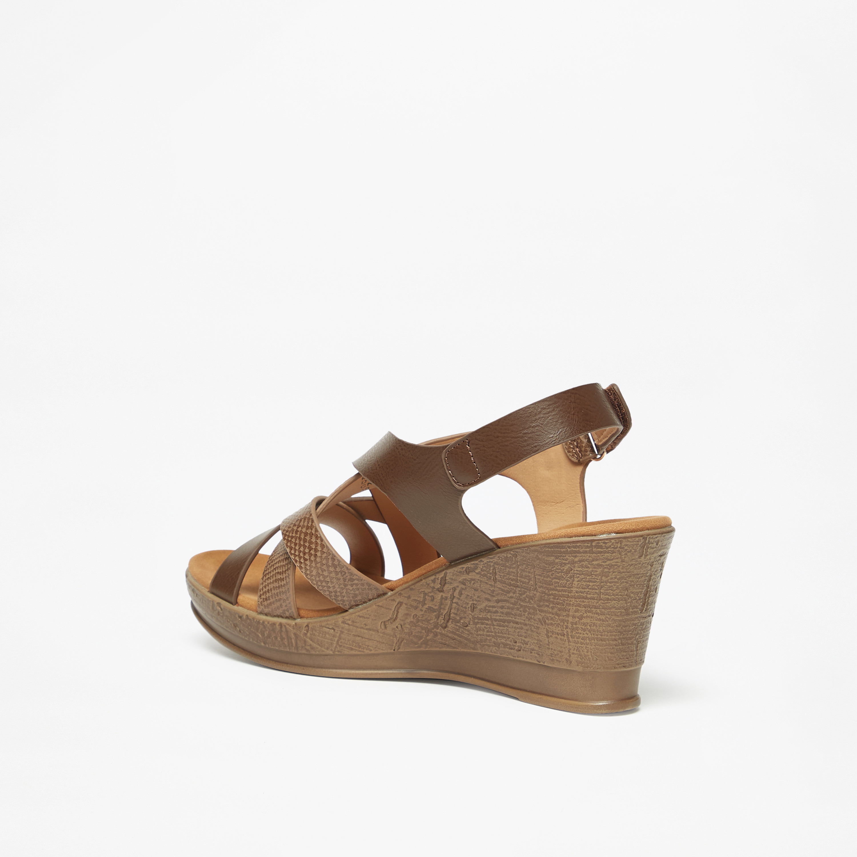 Le Confort Textured Sandals with Wedge Heels-women-shoes-sandals-heeled-image-3