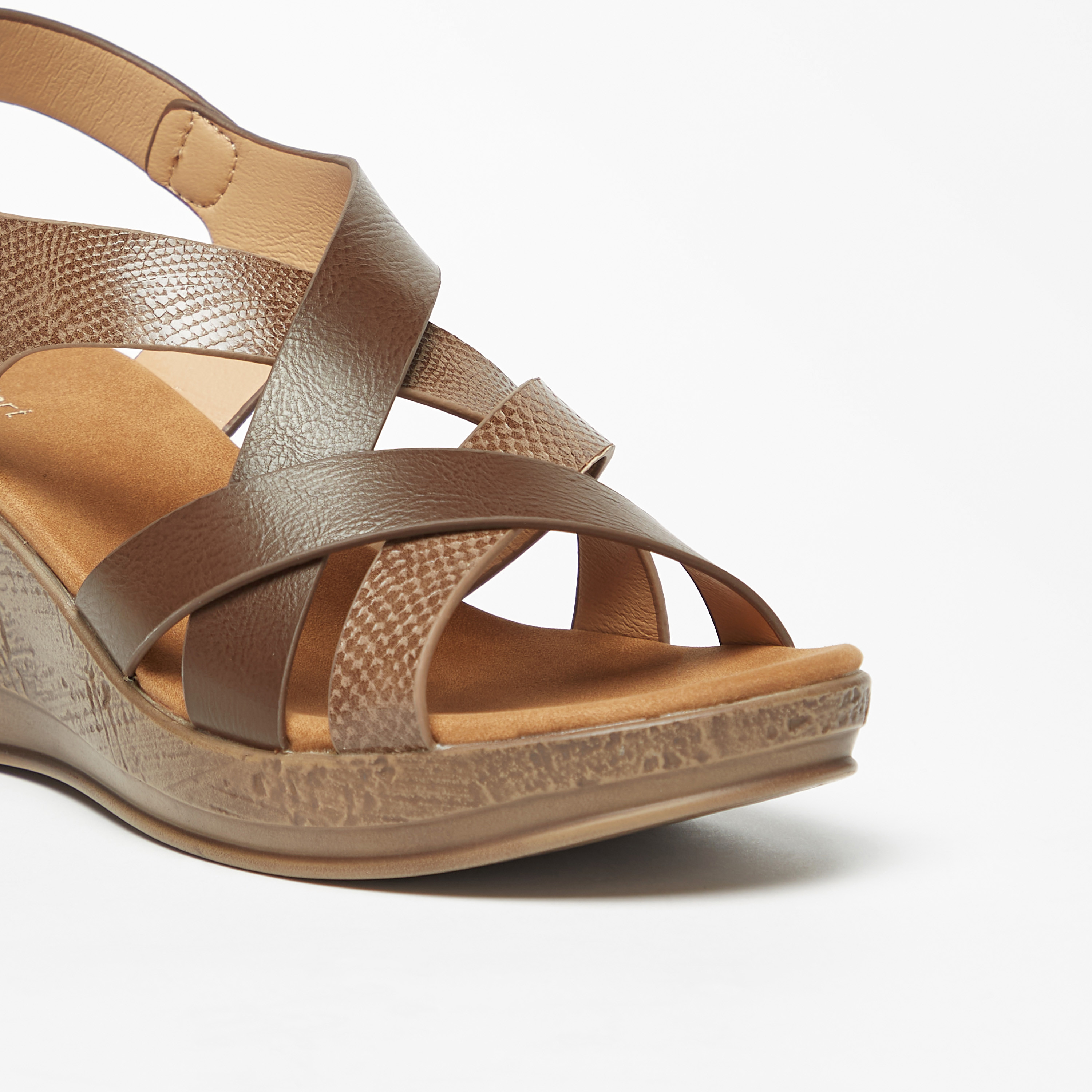 Le Confort Textured Sandals with Wedge Heels-women-shoes-sandals-heeled-image-5