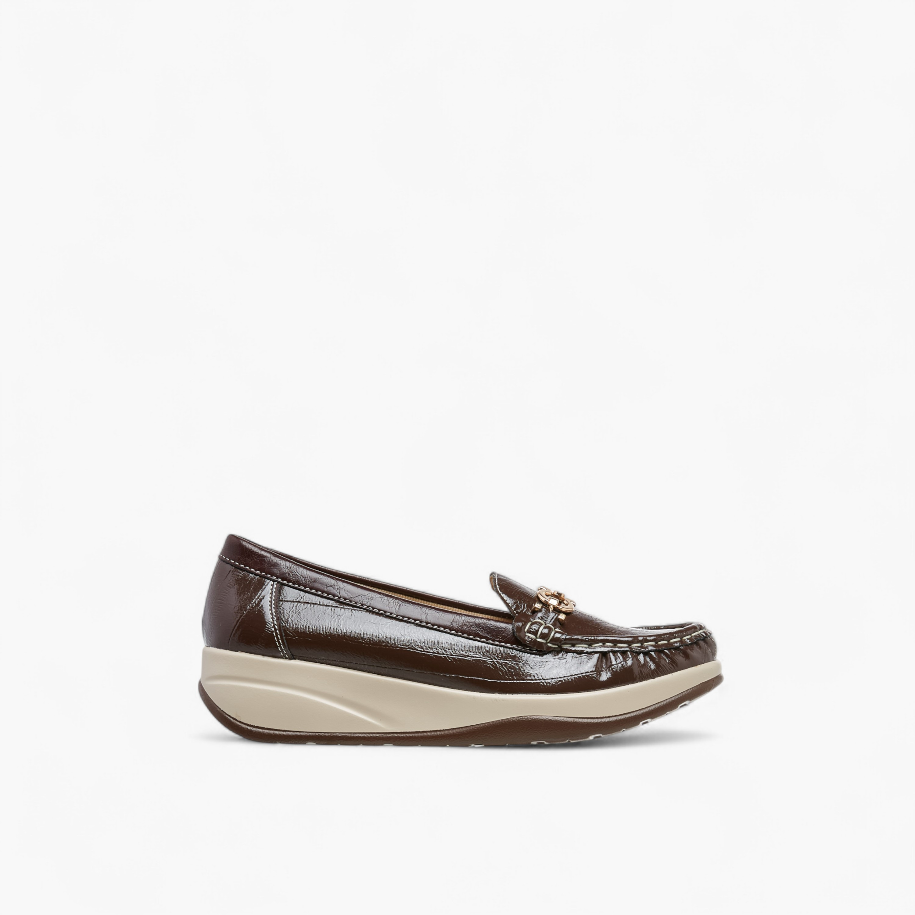 Le Confort Metallic Accent Slip-On Comfort Loafers with Wedge Heel-women-shoes-heels-image-3