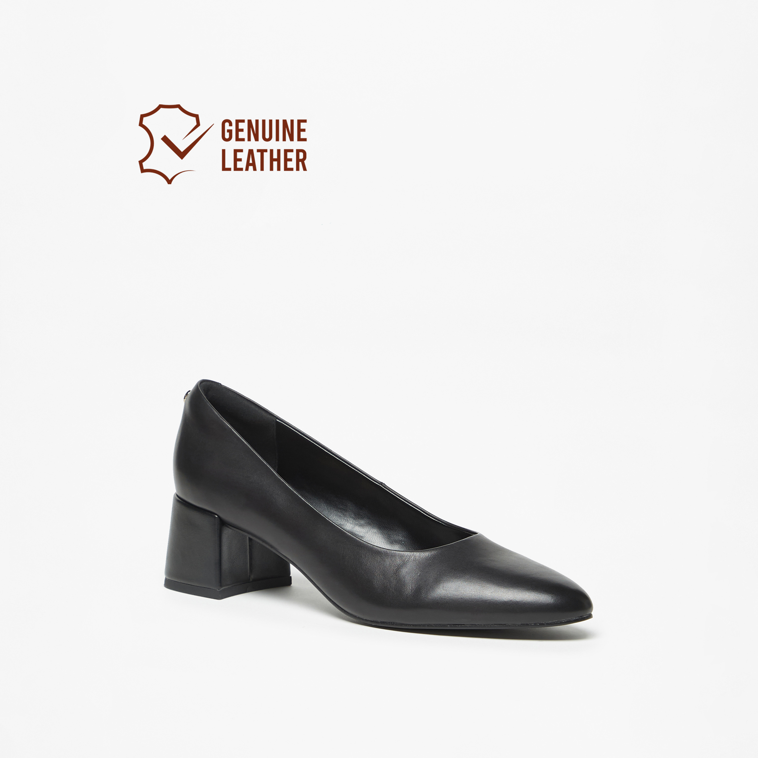 حذاء سادة الارتداء بكعب سميك للنساء من سيليست-women-shoes-heels-image-1