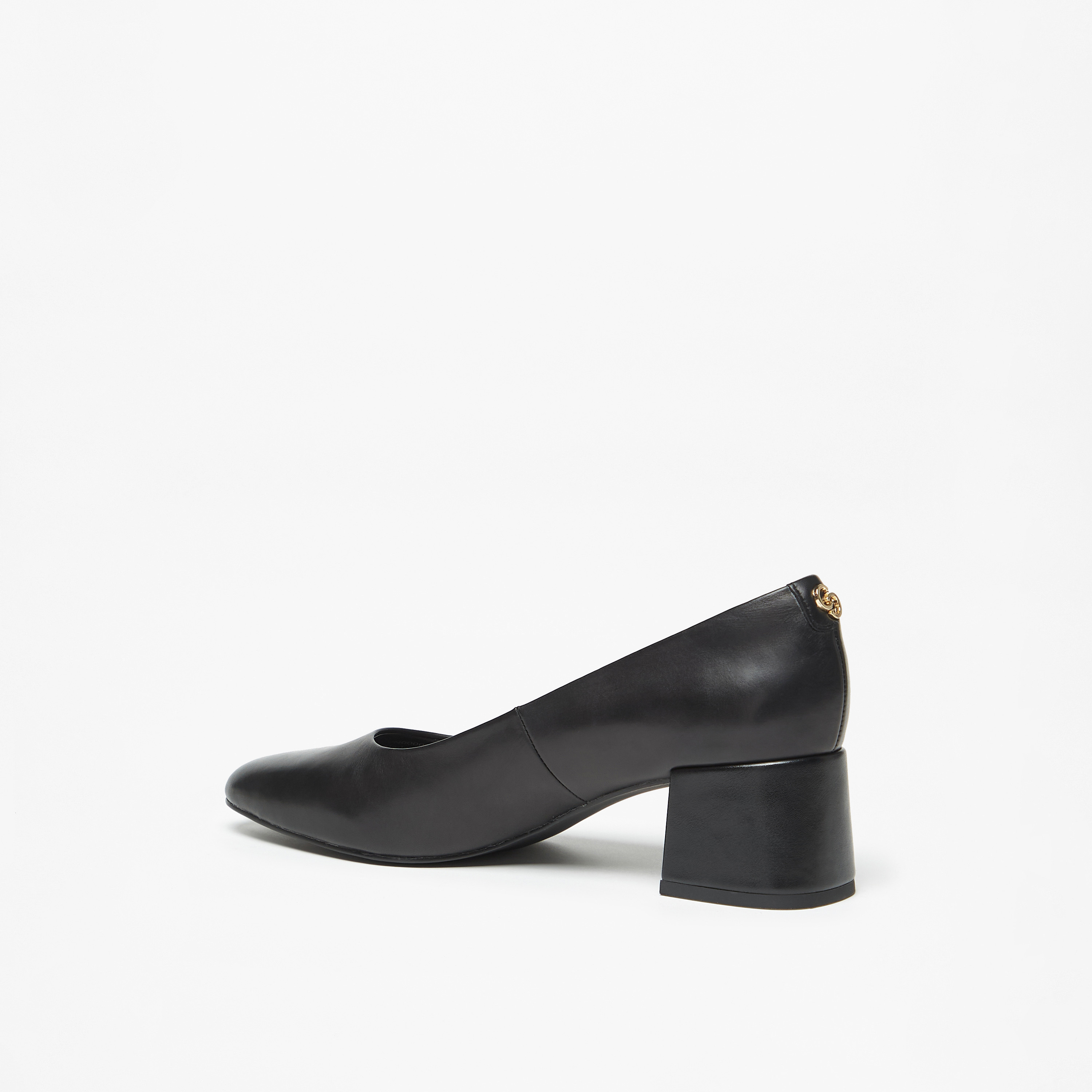 حذاء سادة الارتداء بكعب سميك للنساء من سيليست-women-shoes-heels-image-3