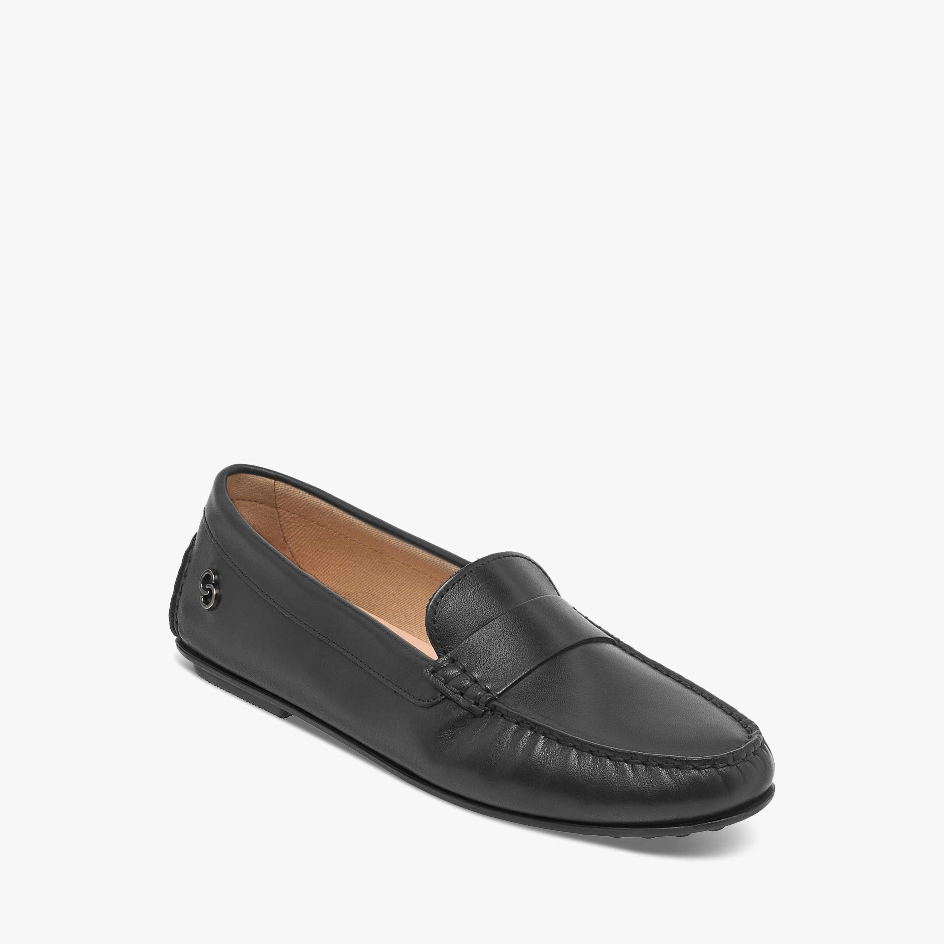 Celeste Women's Logo Accent Leather Slip-On Loafers-women-shoes-flats-loafers-image-2