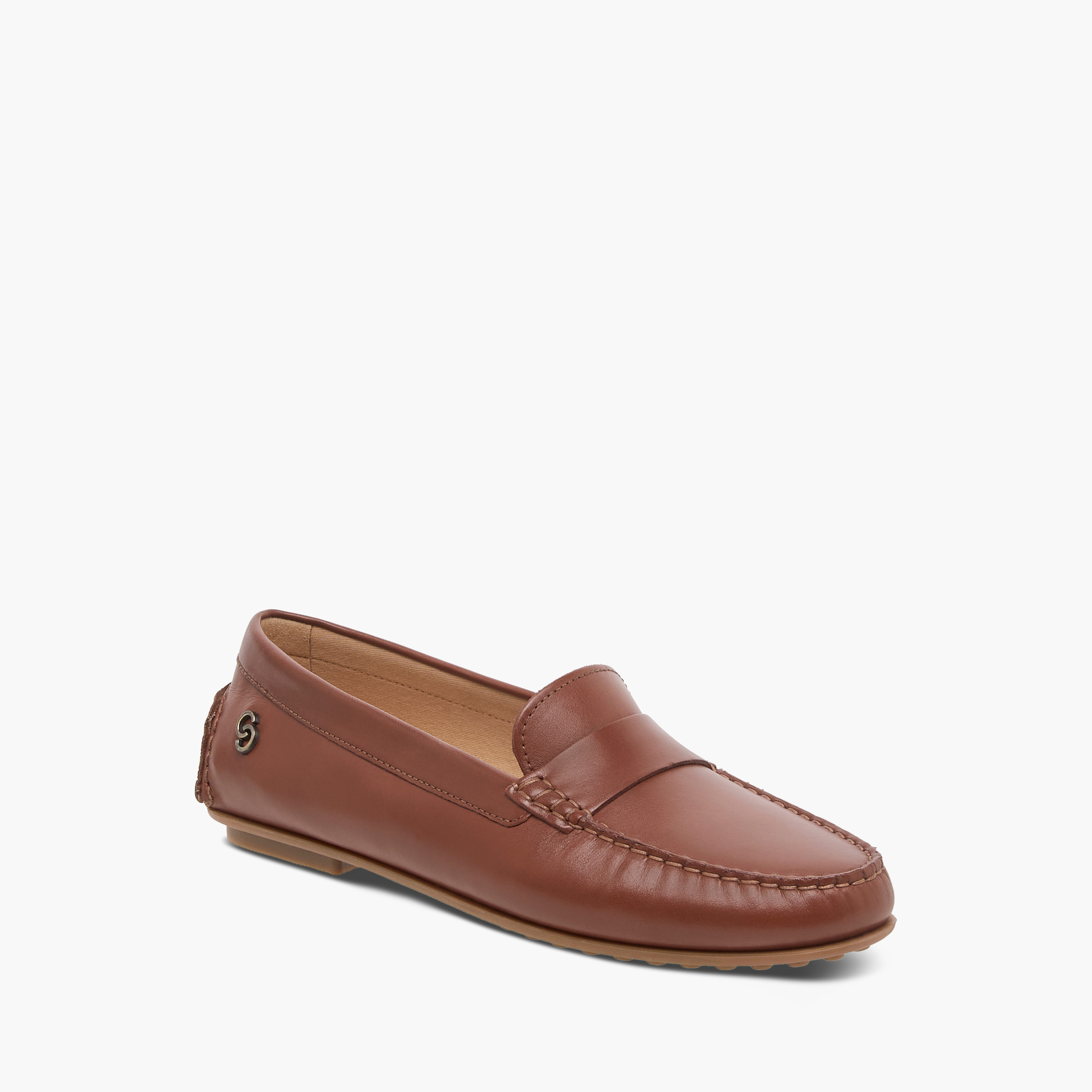 Celeste Women's Logo Accent Leather Slip-On Loafers-women-shoes-flats-loafers-image-2